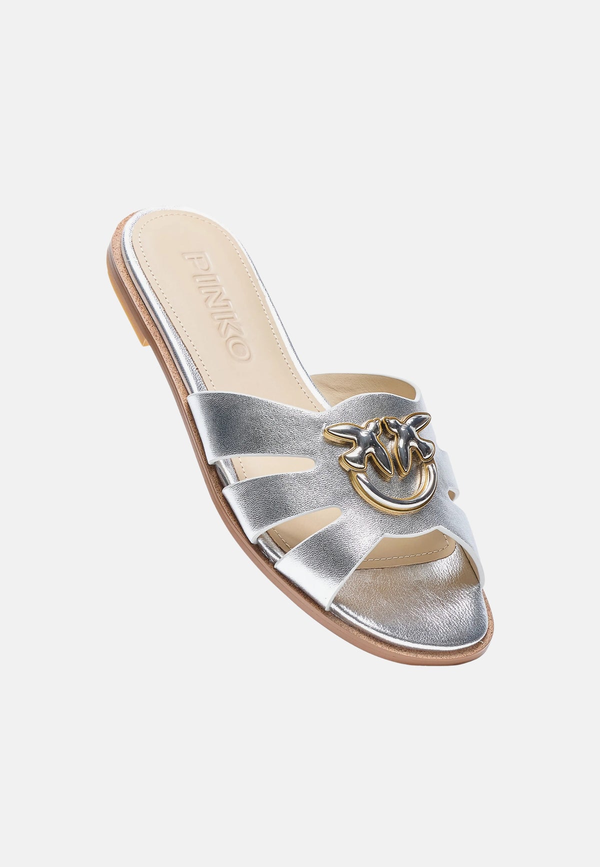 MILLY 04 SLIPPER LAMINATED NAPPA - SILVER