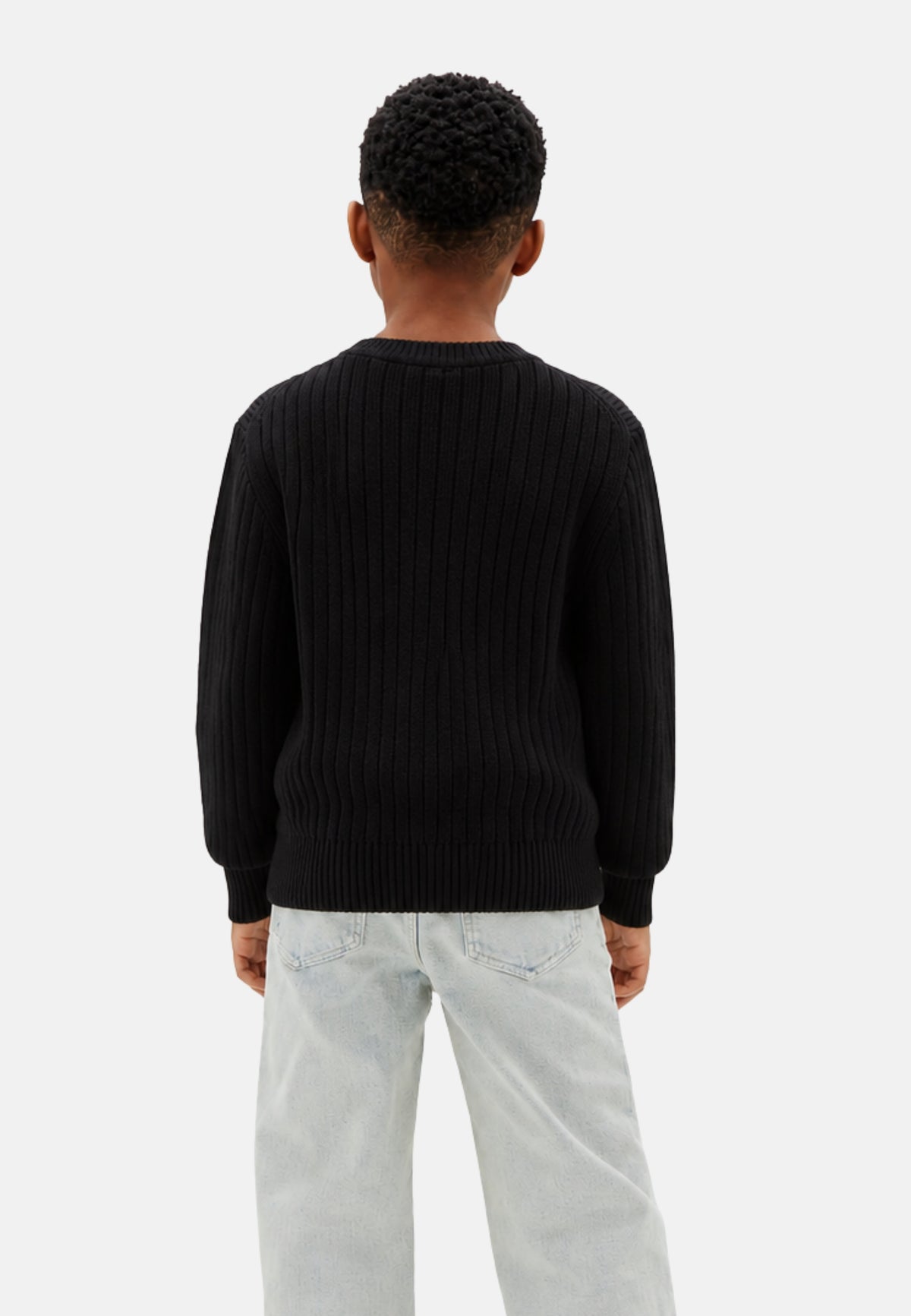 CK DROPPED NEEDLE SWEATER CN - PVH BLACK