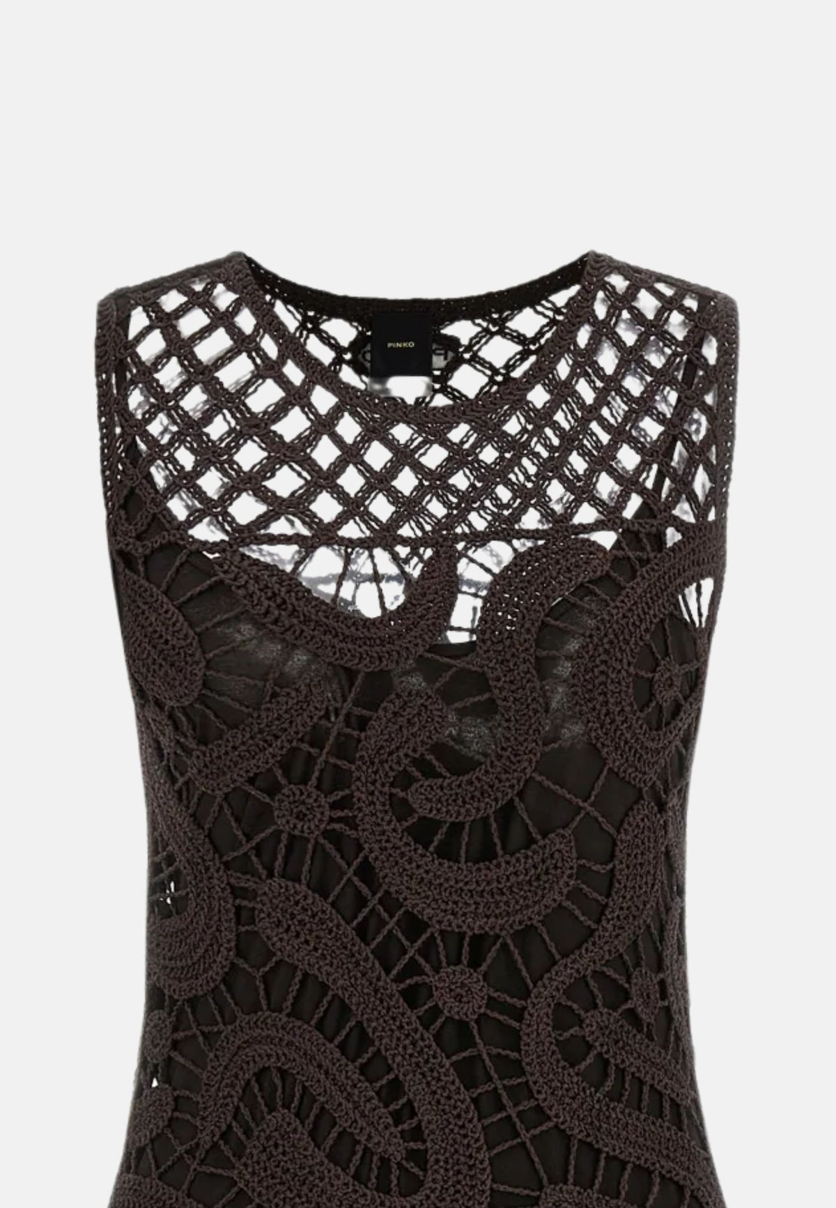 BUFERA ABITO CROCHET GEOMETRICO - BROWN