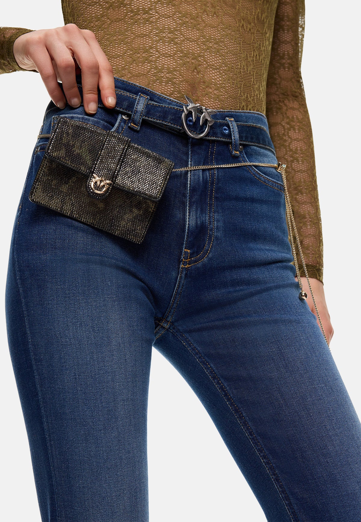 FLORA FLARE MEDIUM WASH STRETCH DENIM - LAVAGGIO MEDIO