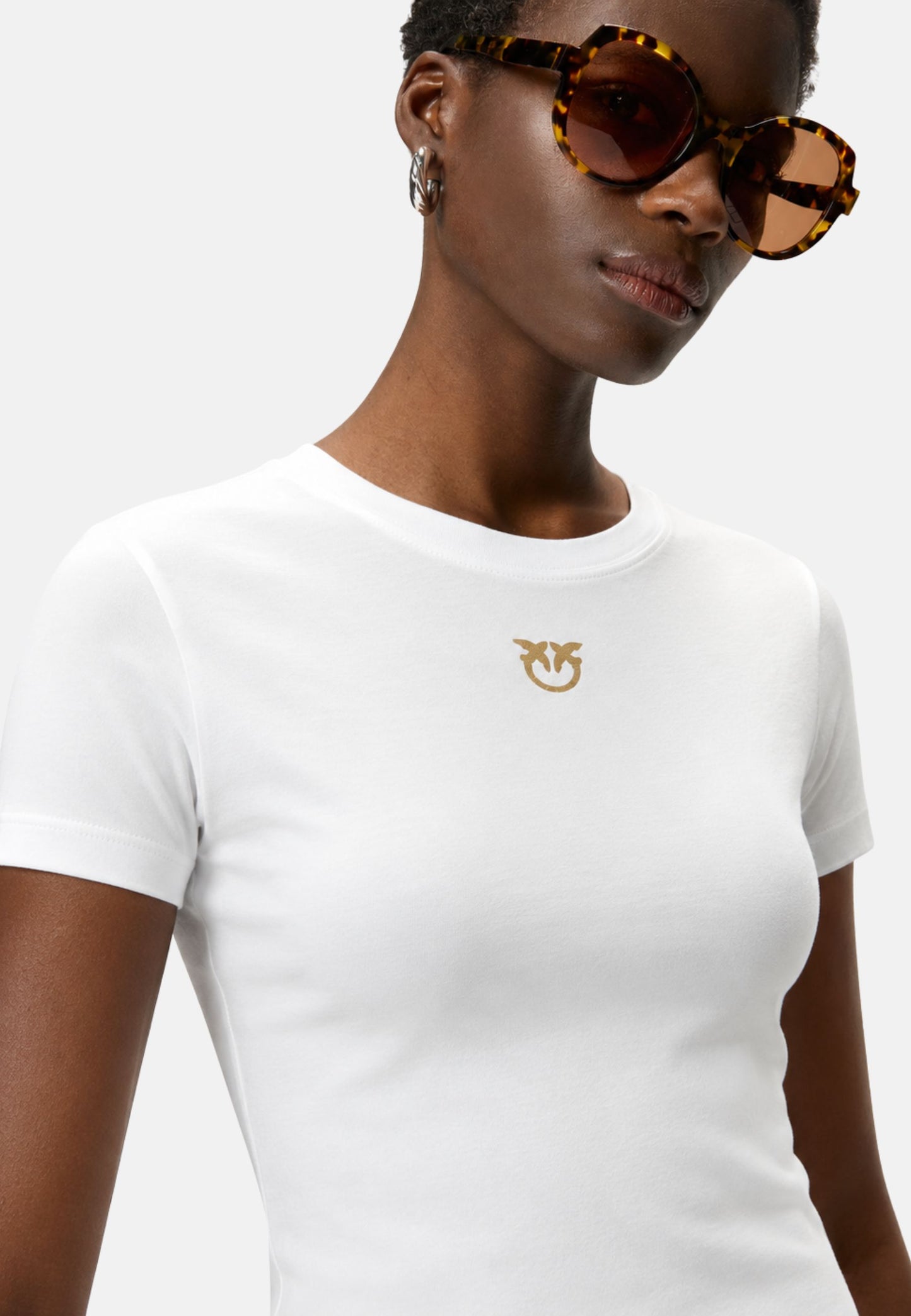 BUSSOLOTTO T-SHIRT JERSEY LOGO 3D - WHITE