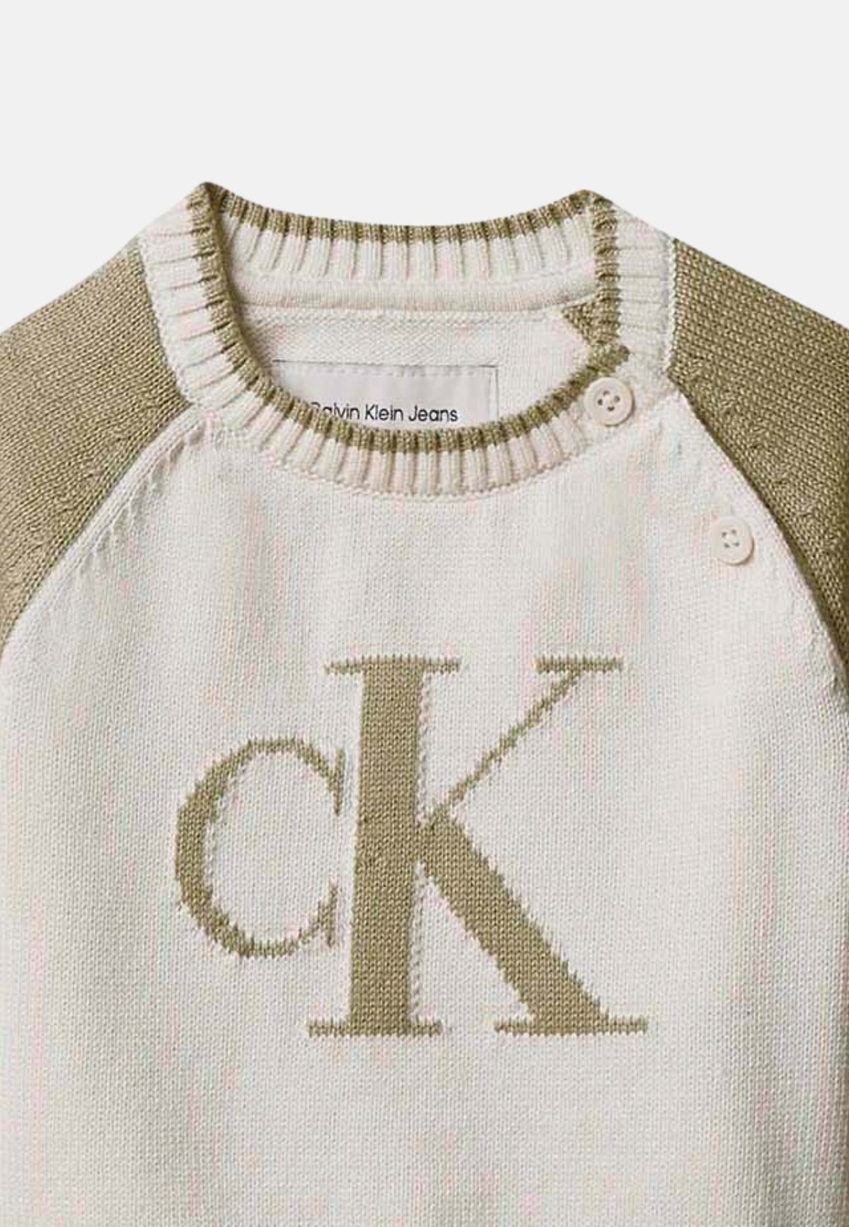 SEASONAL MONOGRAM RAGLAN SWEATER - TOFU