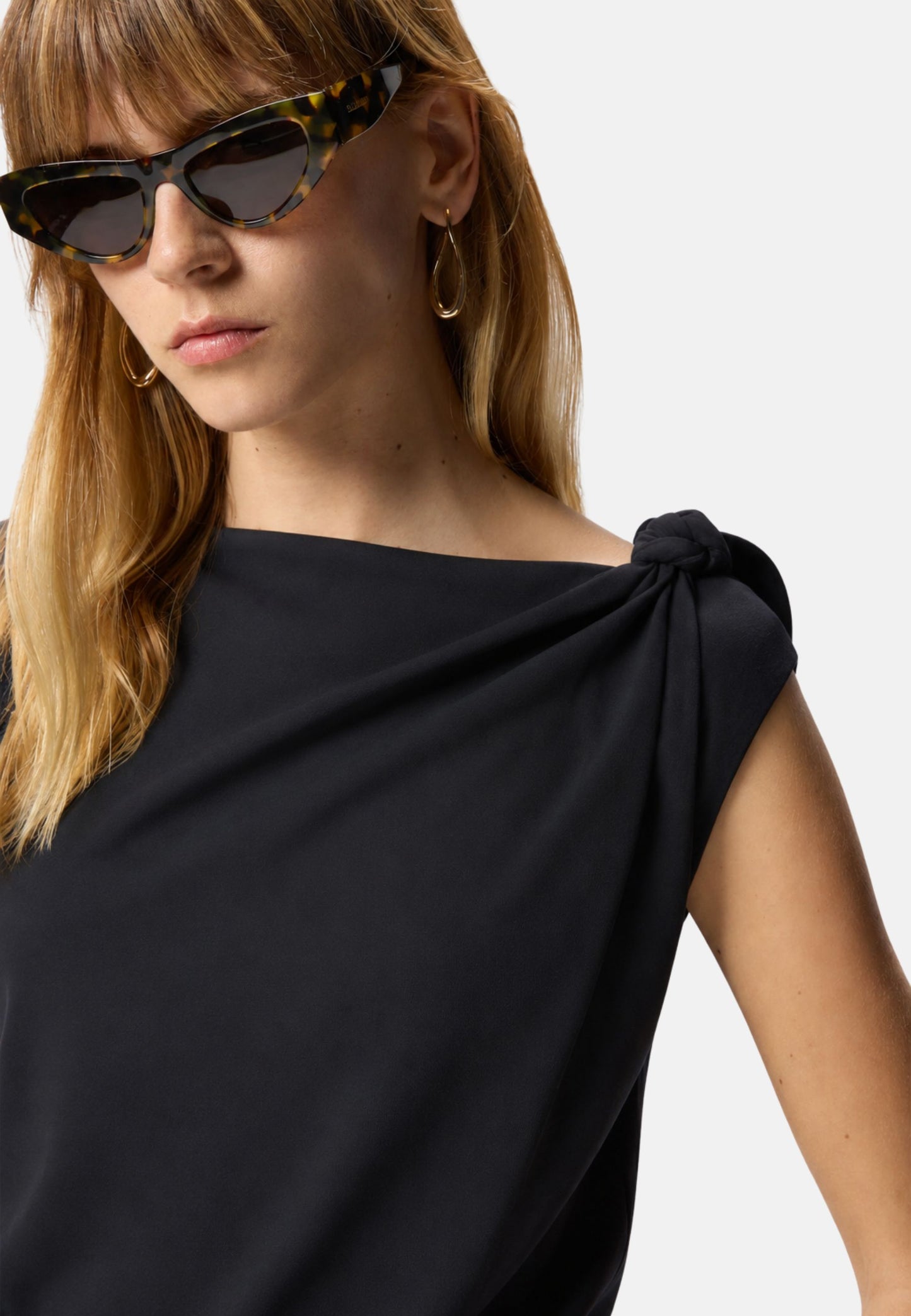 MARLENA MAGLIA JERSEY COTONE STRETCH - BLACK