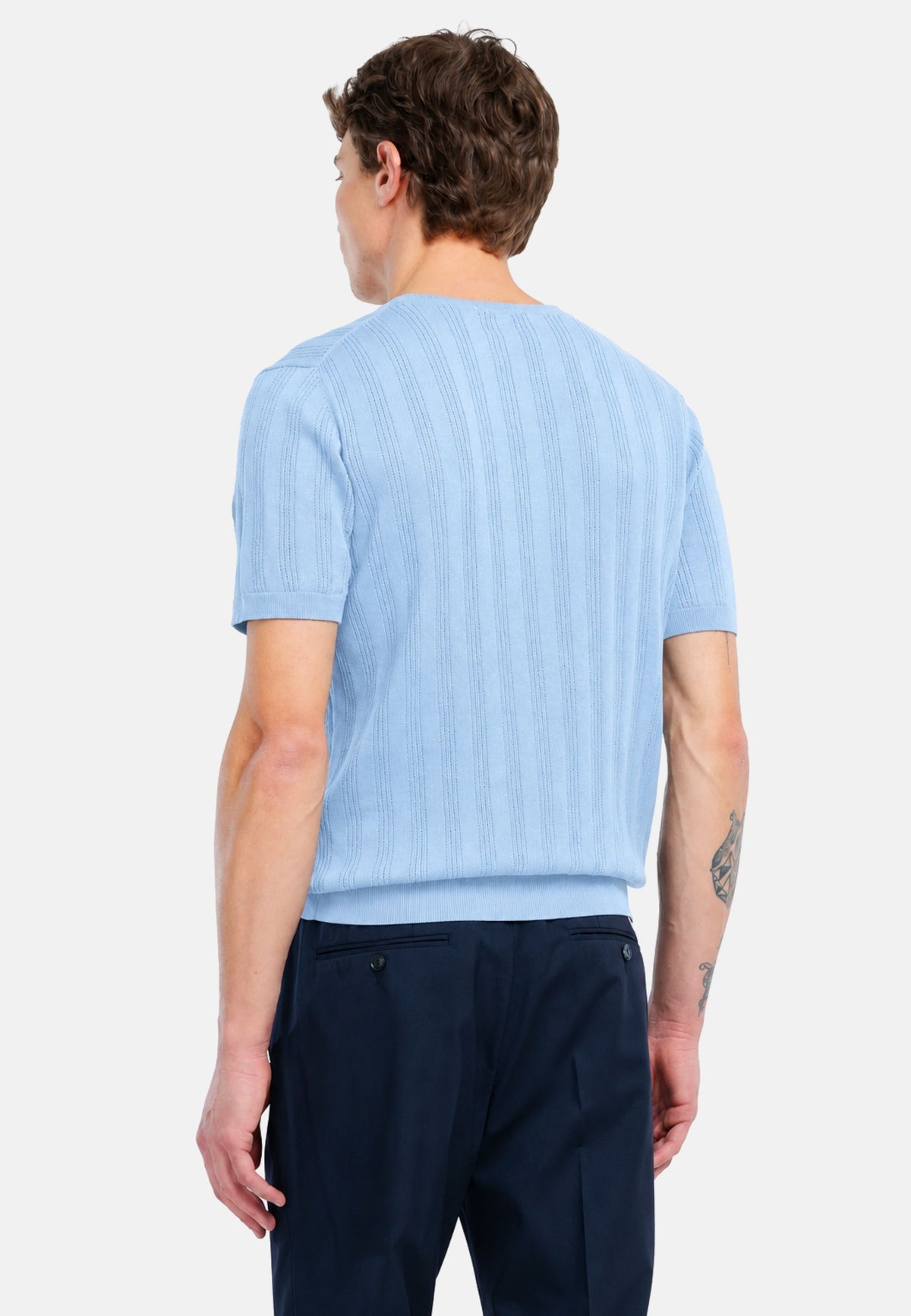 T-SHIRT M/M IN FILO - AZZURRO