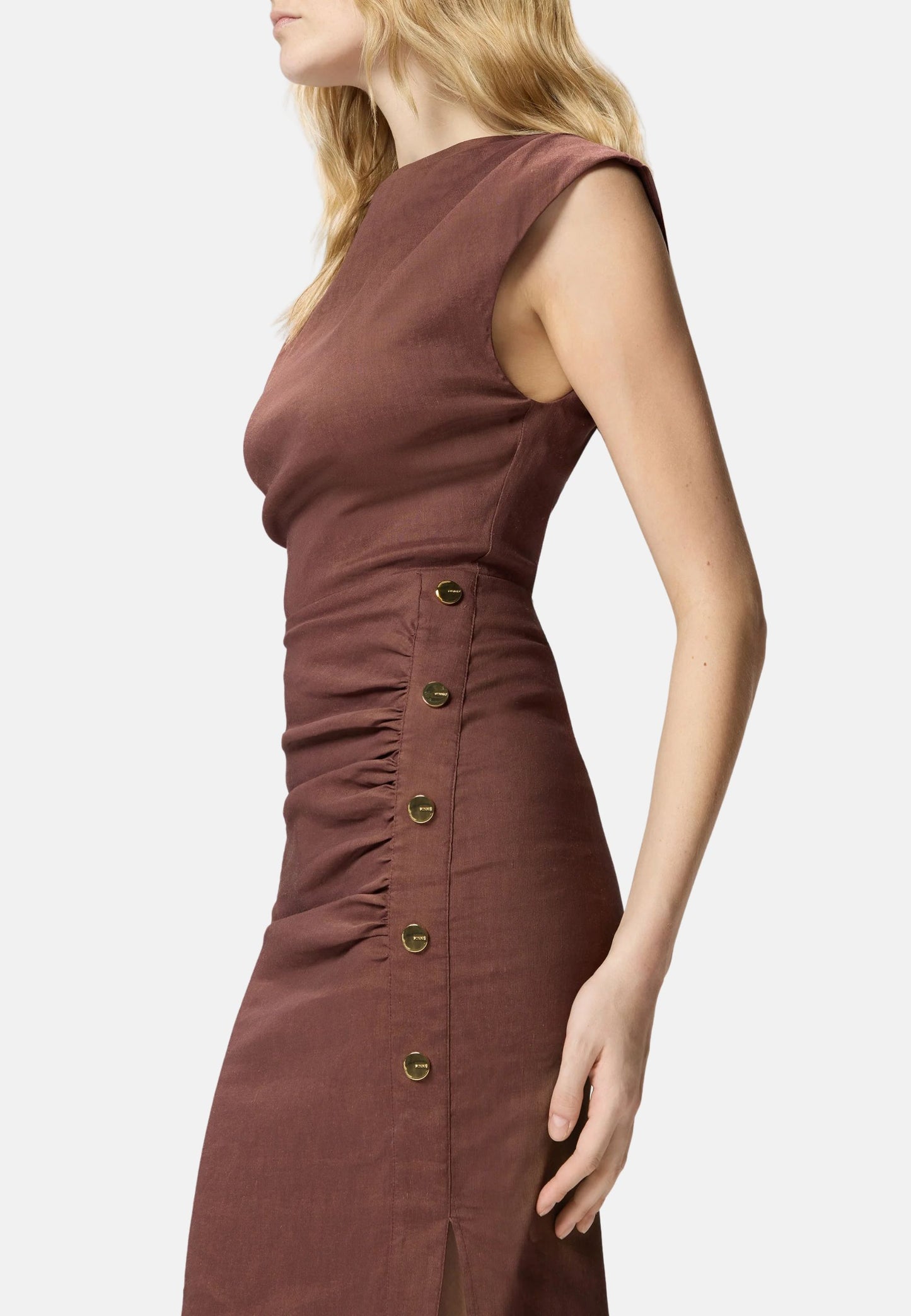 ALISSA ABITO LINO STRETCH - BROWN
