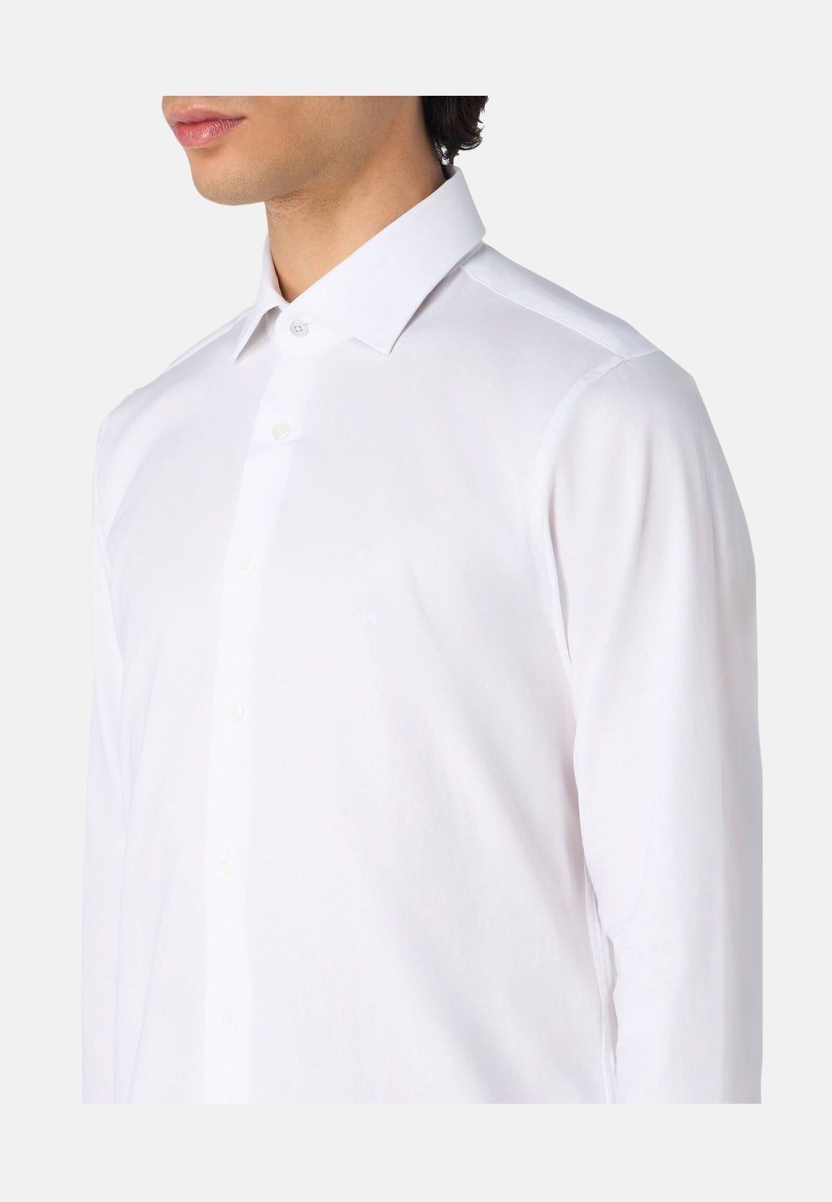 PINPOINT OXFORD SLIM SHIRT - WHITE
