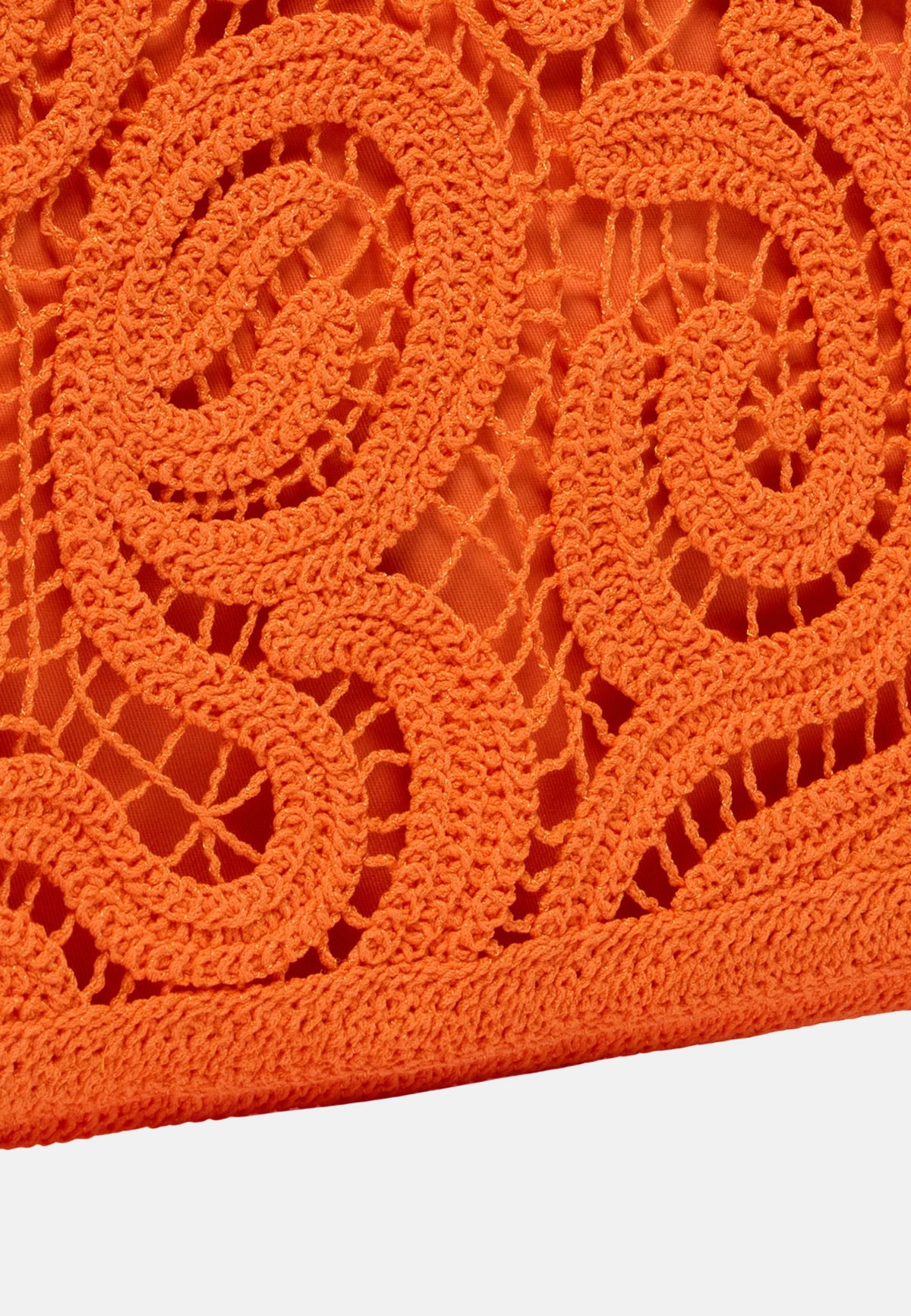 SHOPPER CROCHET GEOMETRICO - ORANGE