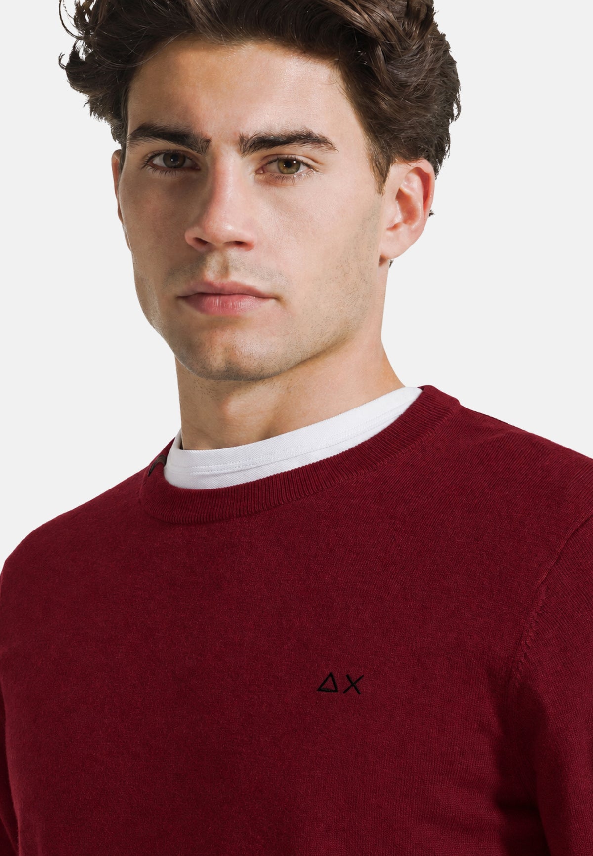SWEATER BASIC L/S - bordeaux