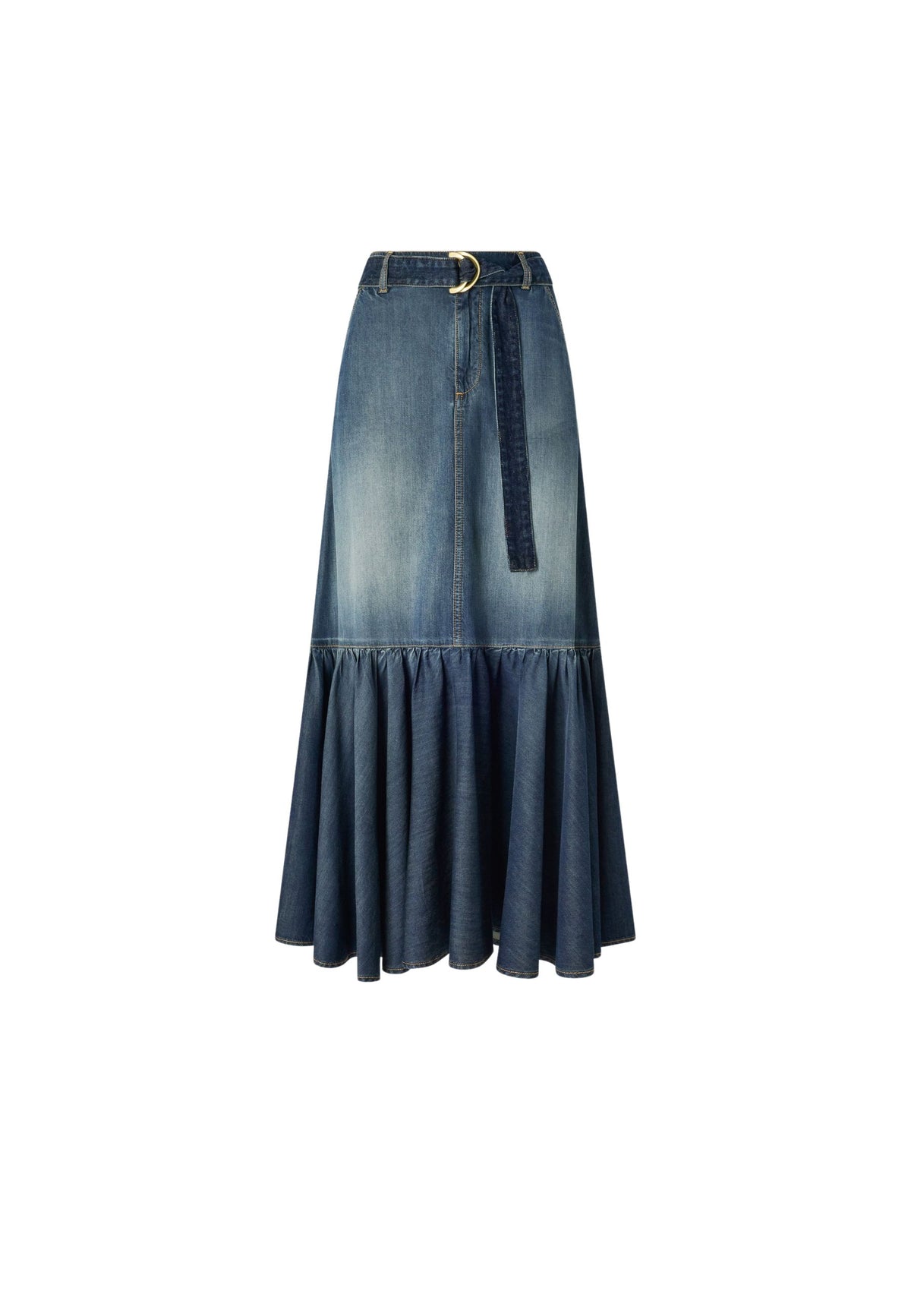 GUARDIANO GONNA LIGHT DENIM FLUIDO - LAVAGGIO MEDIO