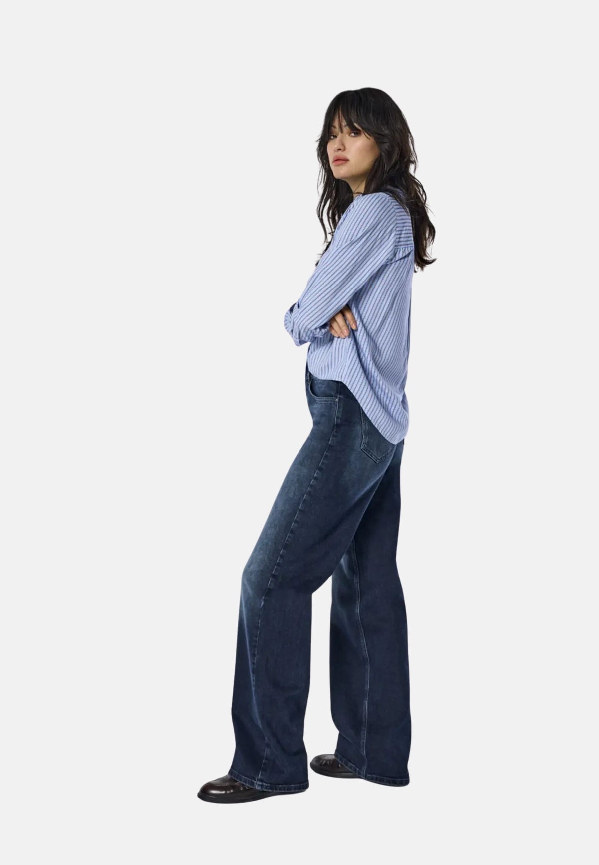 ONLJUICY WIDE DNM REA929 NOOS - BLUE BLACK DENIM