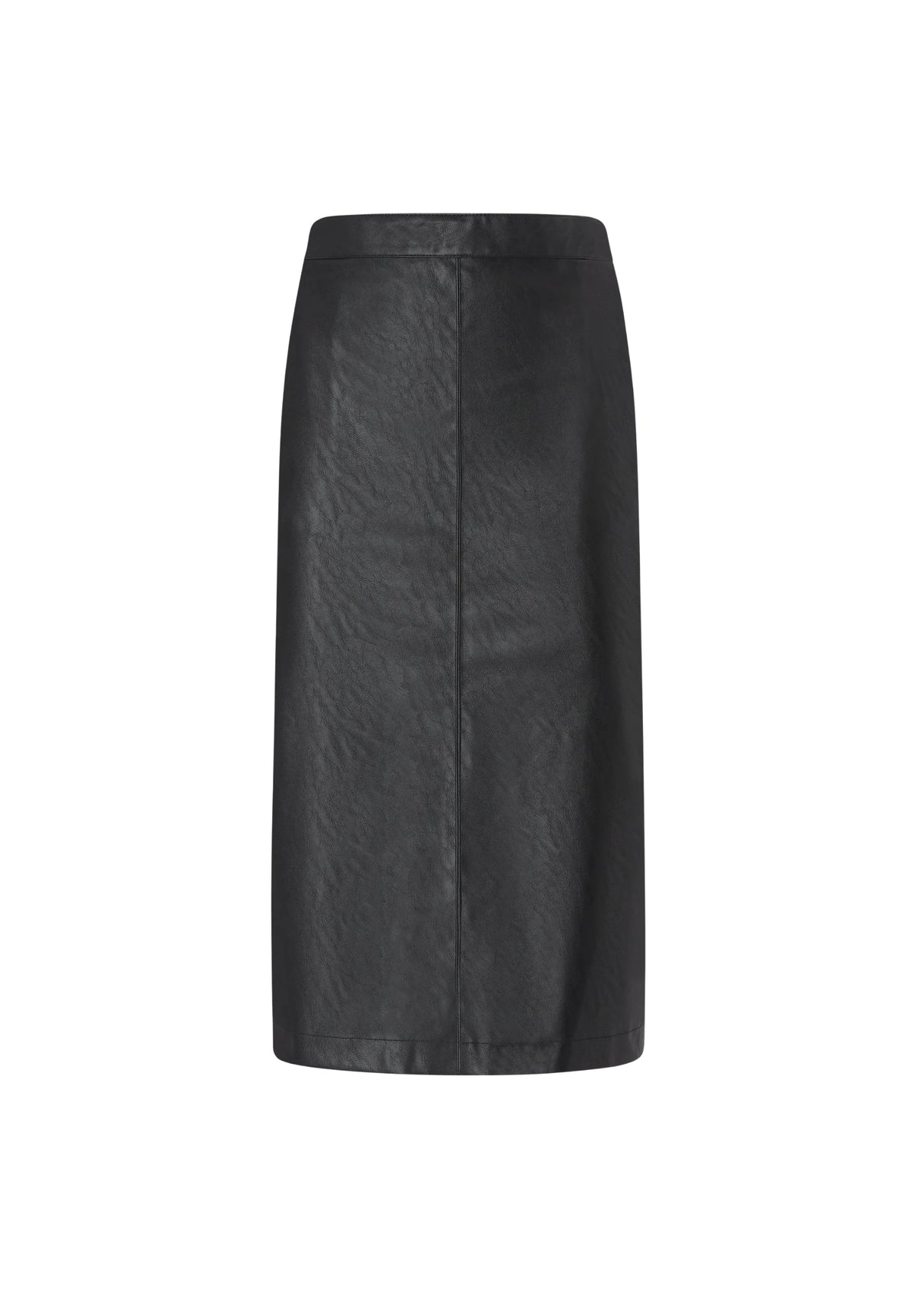 GERBERA GONNA SPALMATO EFFETTO NAPPA - BLACK