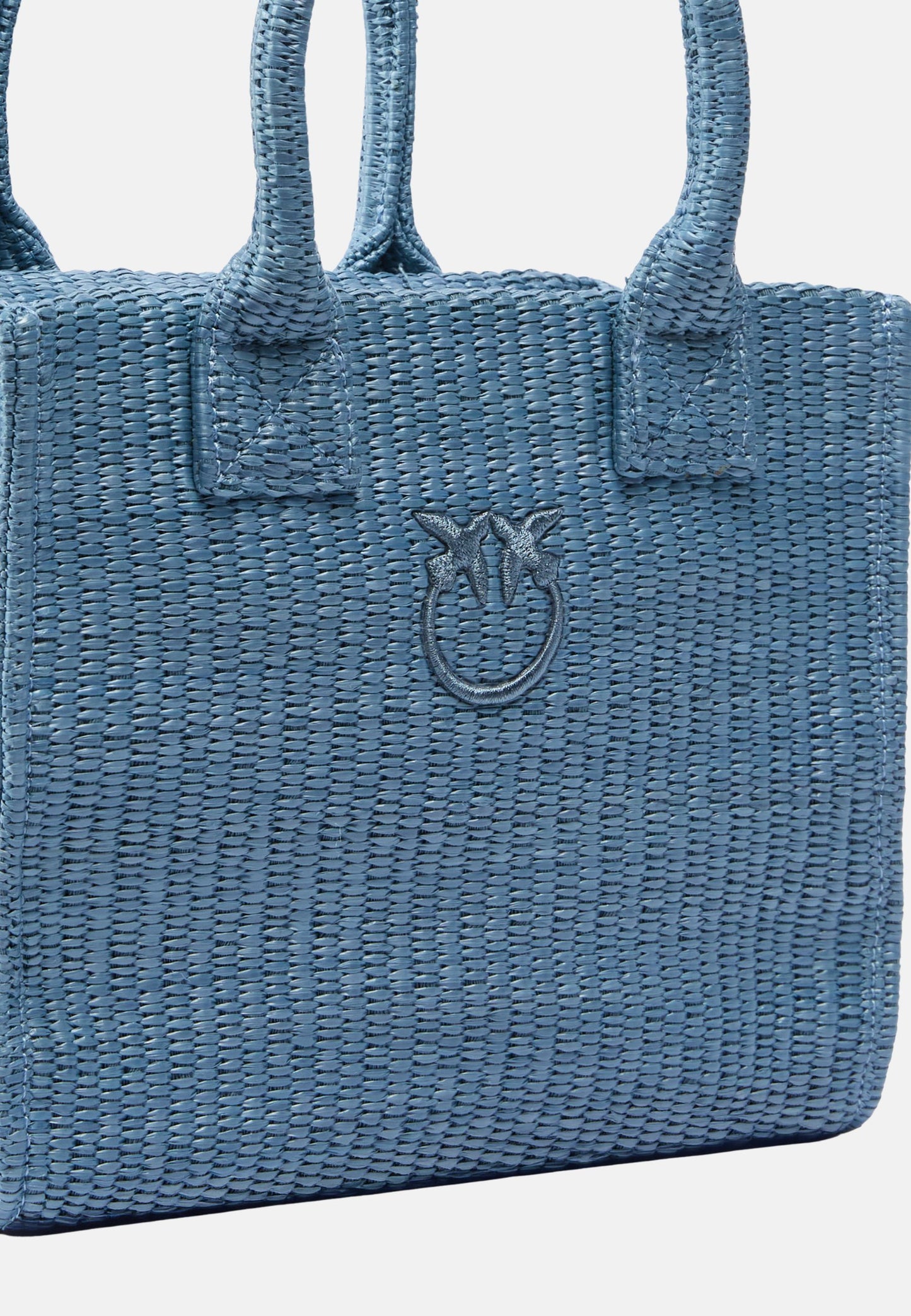 BEACH SHOPPER MINI RAFIA - LIGHT BLUE