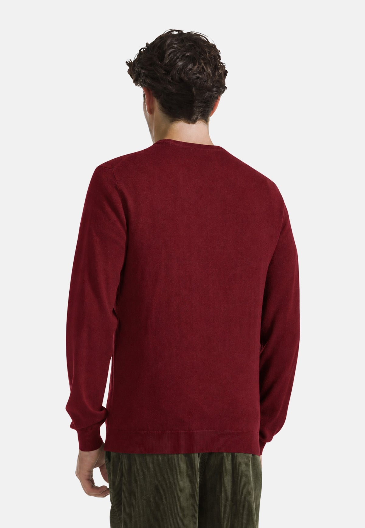 SWEATER BASIC L/S - bordeaux
