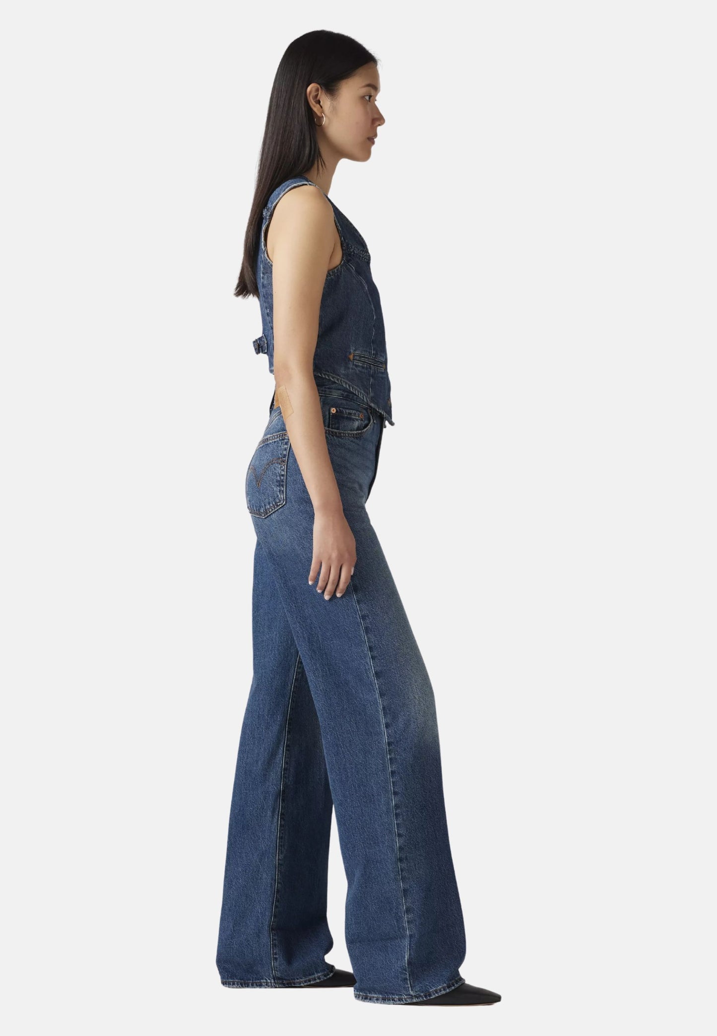 RIBCAGE WIDE LEG - blu