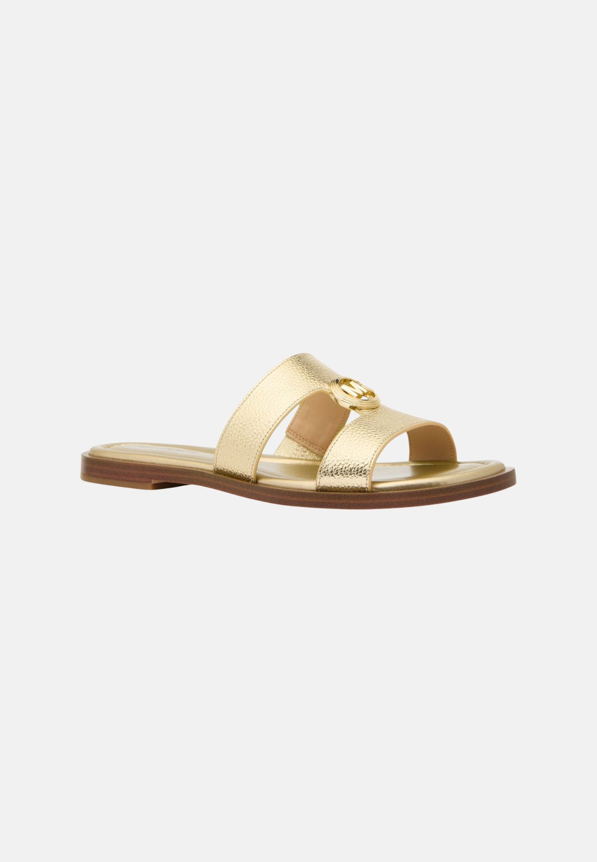 ERIN FLAT SANDAL METALLIC LEATHER - PALE GOLD