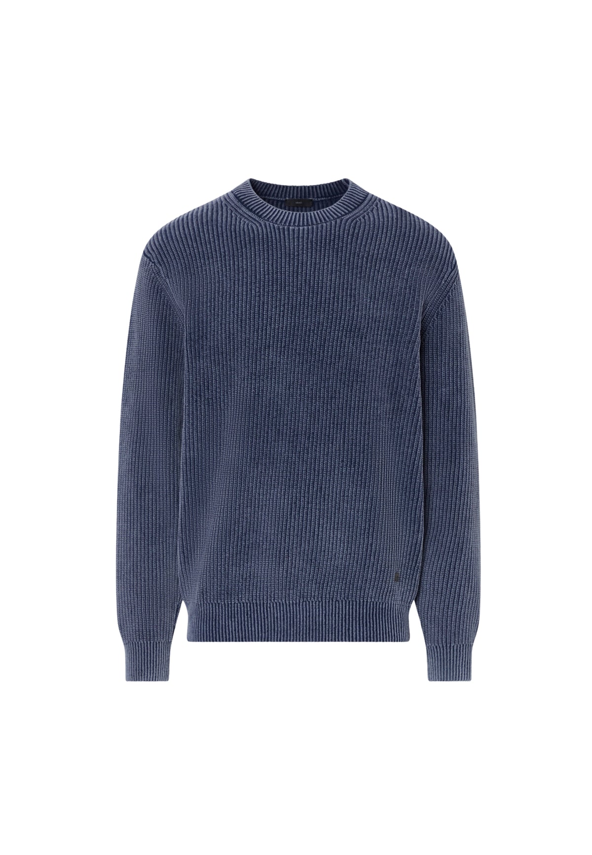 MAGLIA GIROCOLLO A COSTINA - BLU NAVY