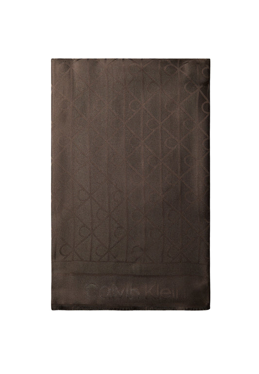 EMBLEM AOP GLOSSY TONAL SCARF - DELICIOSO