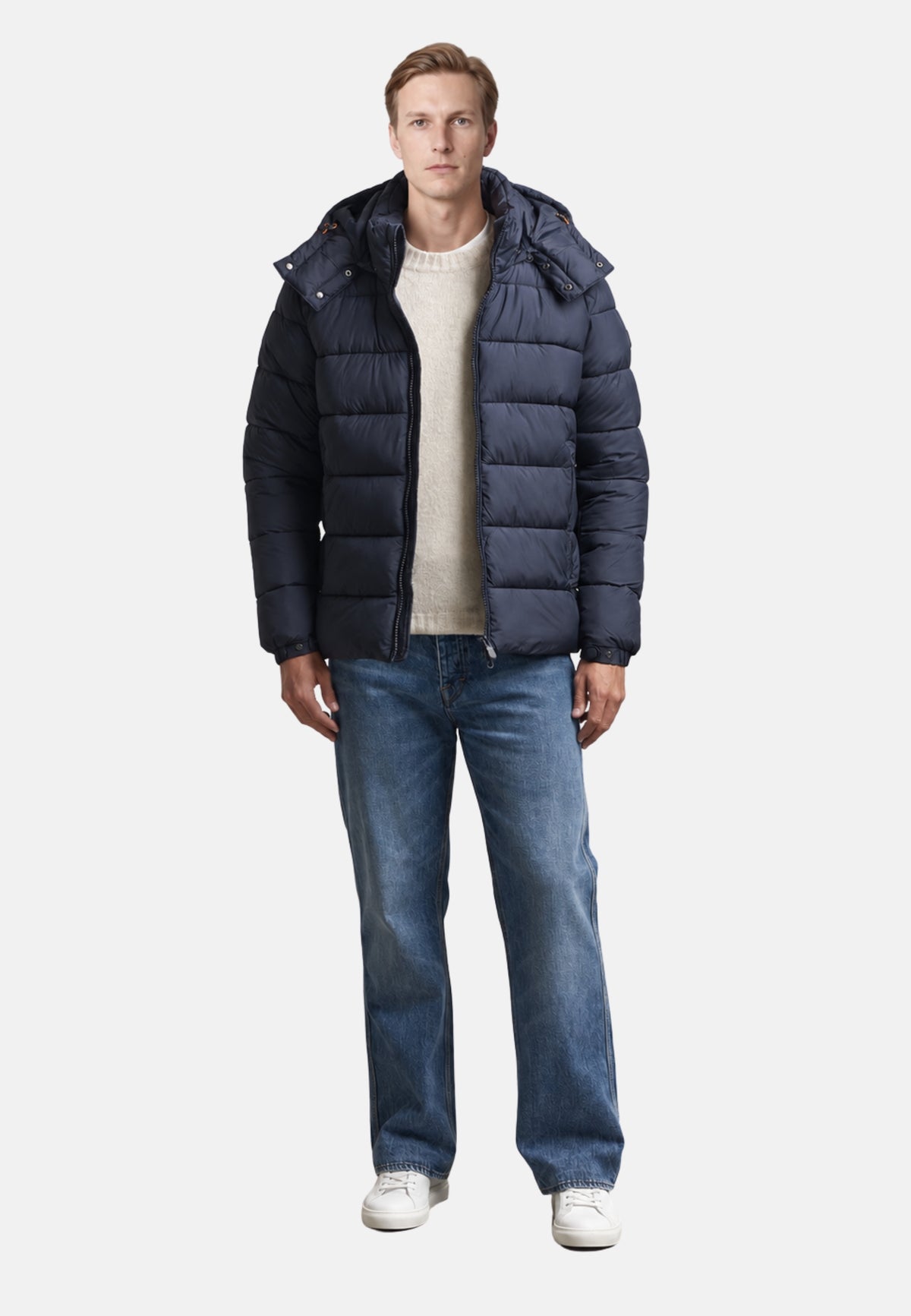 GIUBBOTTO CAPPUCCIO BORIS - BLUE BLACK