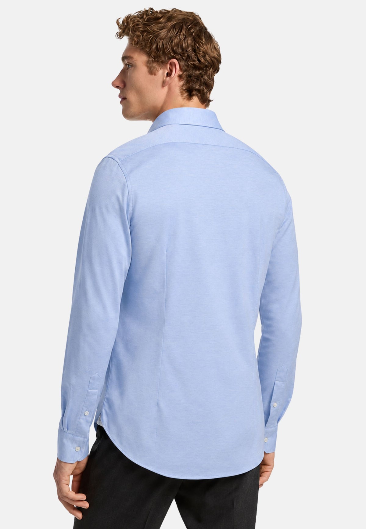 JAPANESE PERFORM KNIT SLIM SHIRT - LIGHT BLUE
