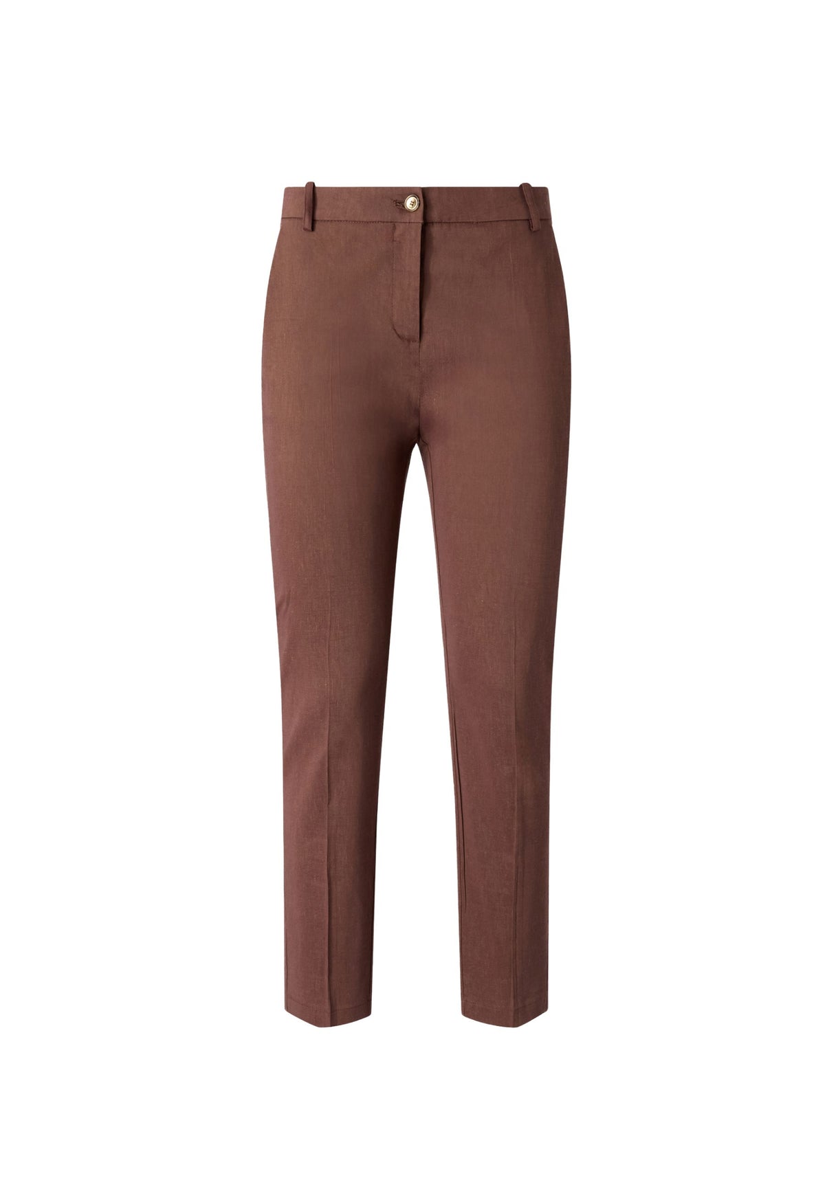 BELLO PANTALONE LINO STRETCH - BROWN