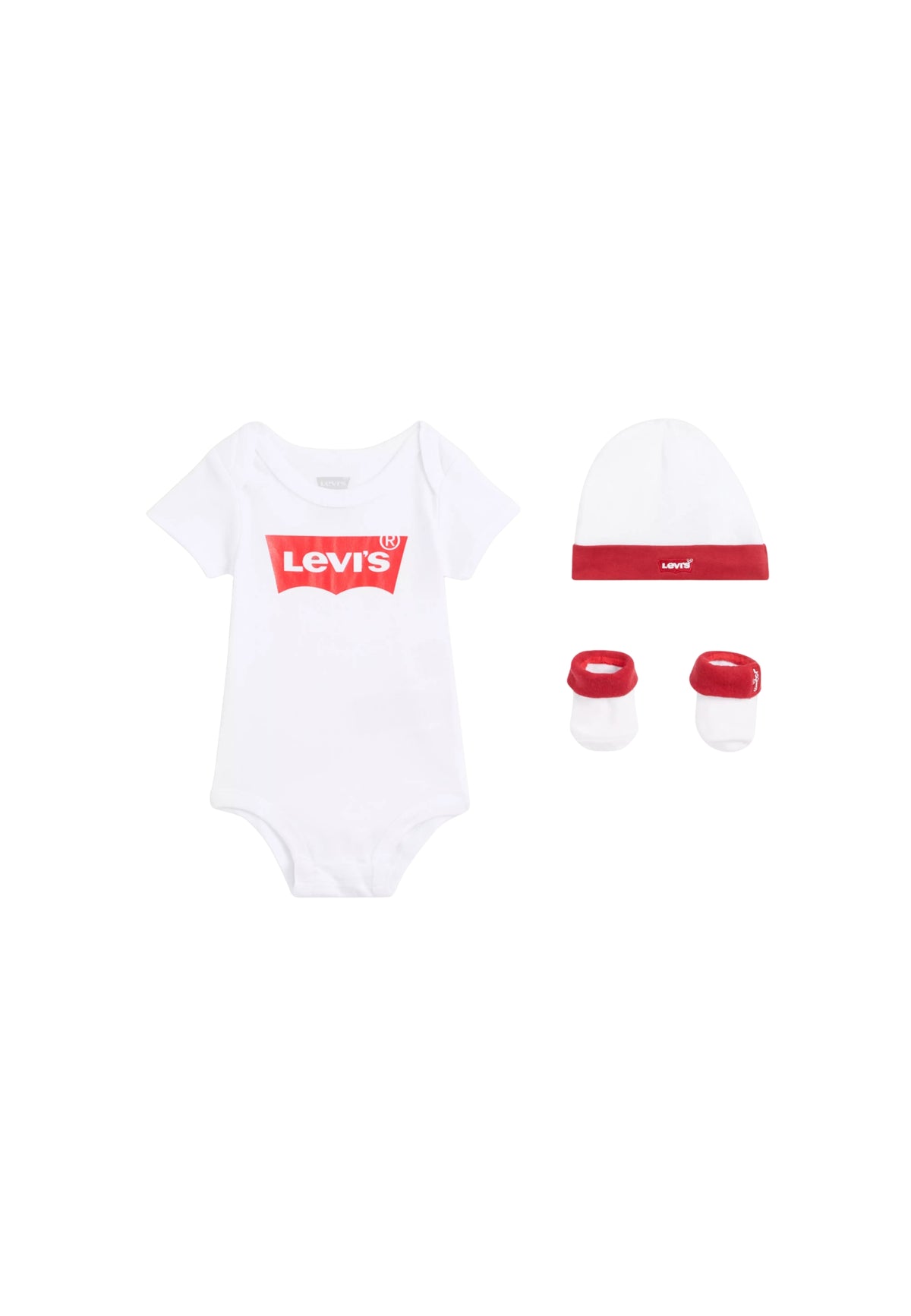 LHN BATWING ONESTIE HAT BOOTIE - WHITE
