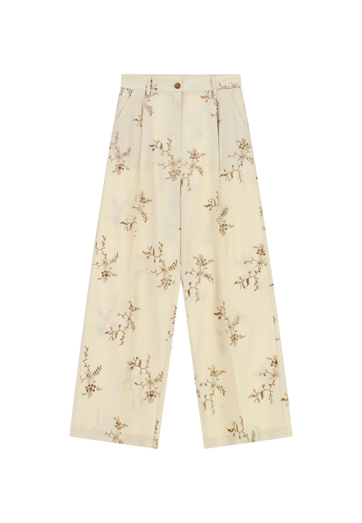 PANTALONE - ECRU'/TABACCO