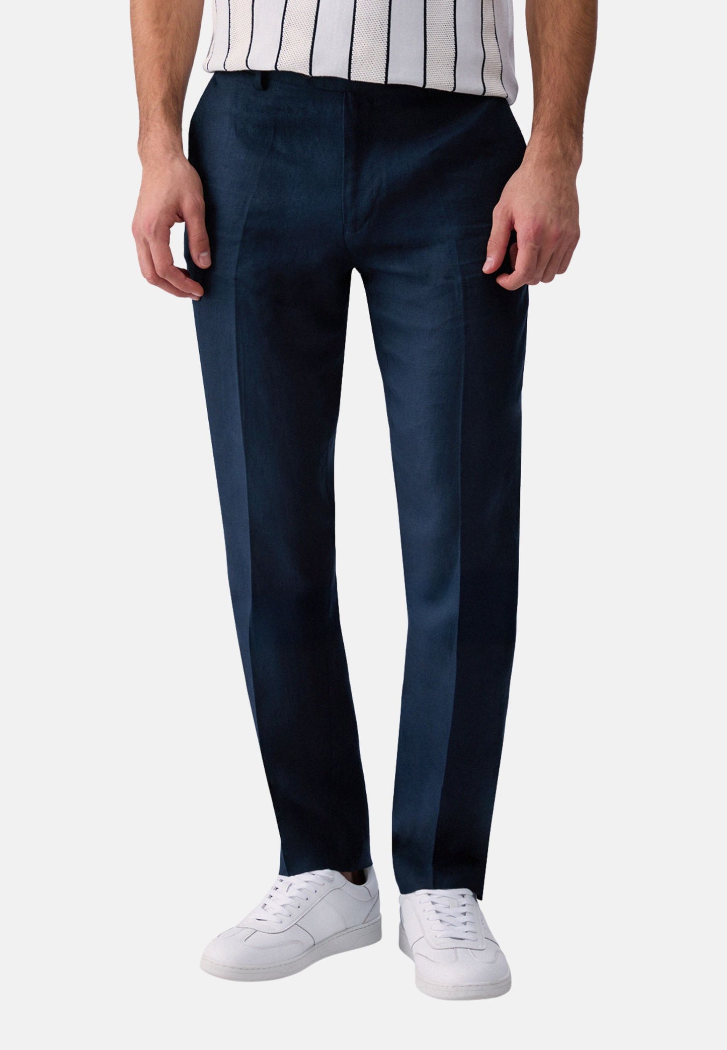 PANTALONE LINO - blu