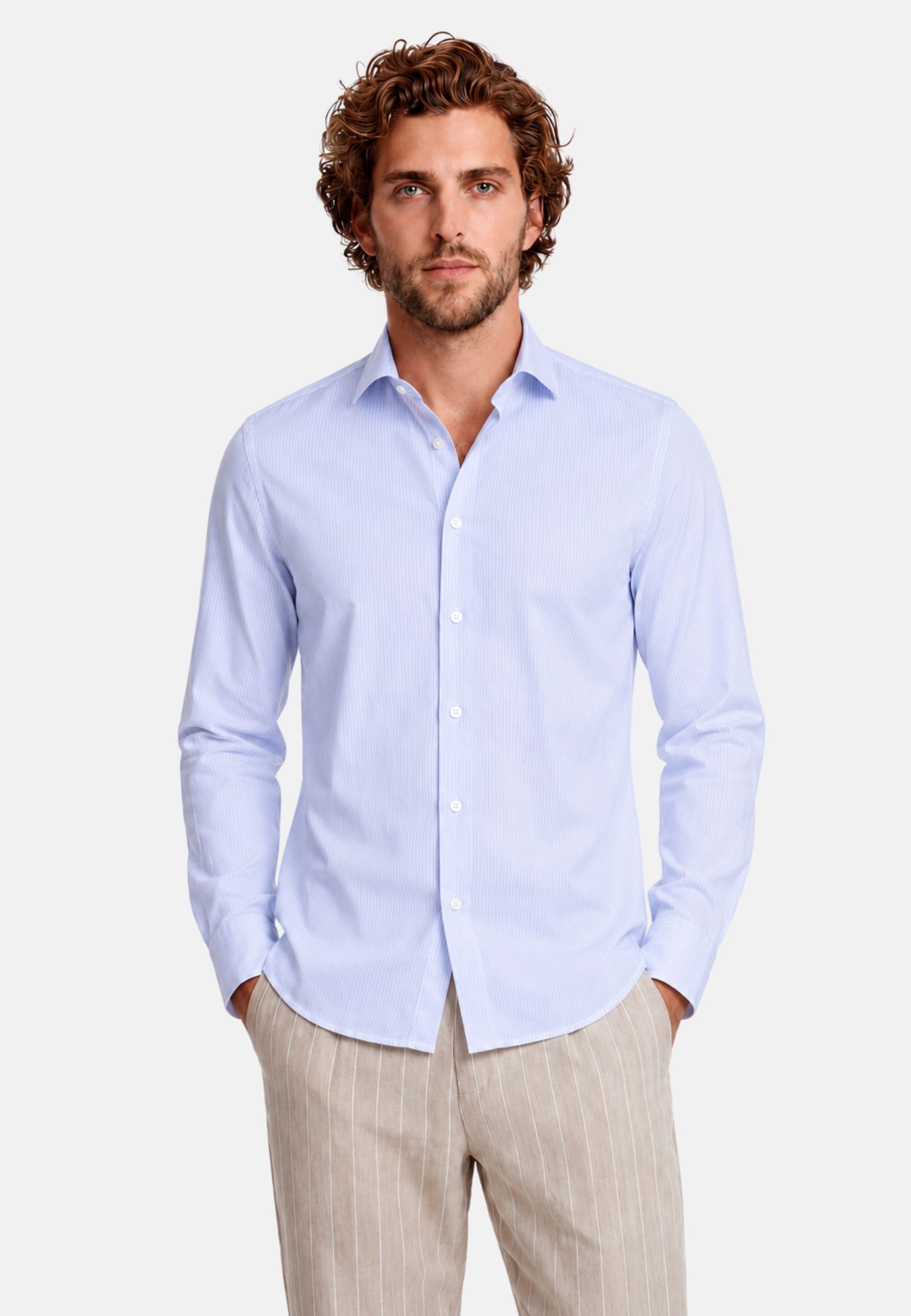 CAMICIA SLIM FIT - blu