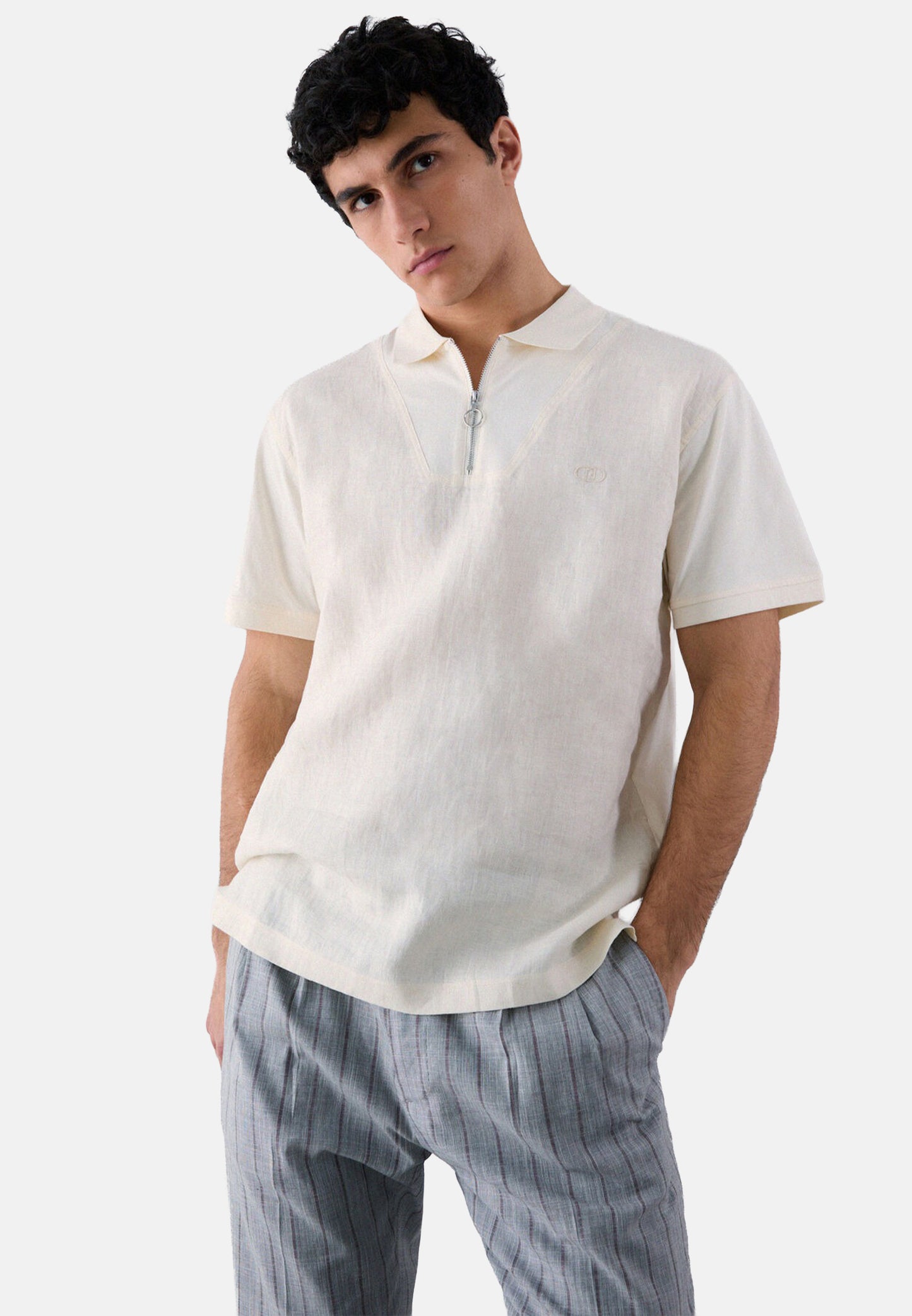 T-SHIRT BASICA M/C - avorio