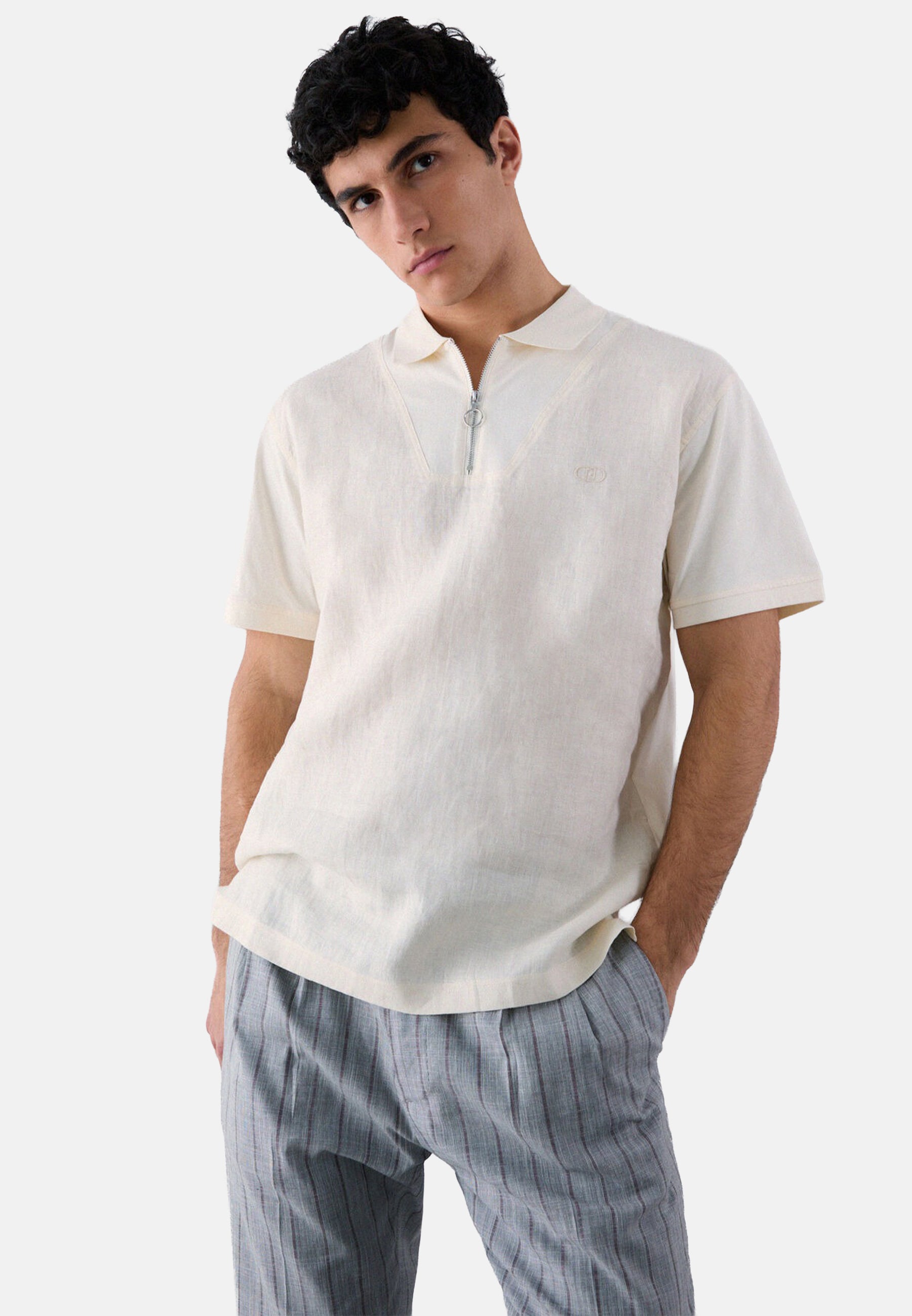 T-SHIRT BASICA M/C - avorio