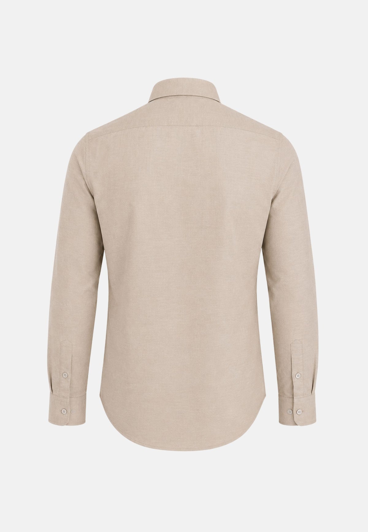 COTTON LINEN SLIM SHIRT - BEIGE