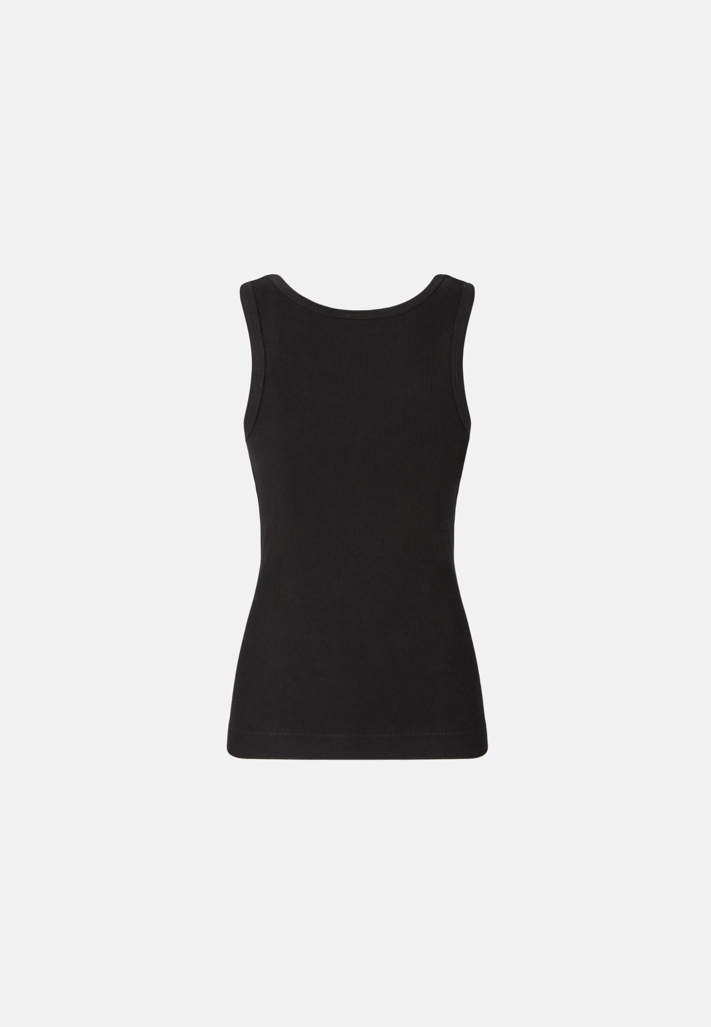 CALCOLATORE CANOTTIERA COSTINA COTONE LOGO METAL - BLACK