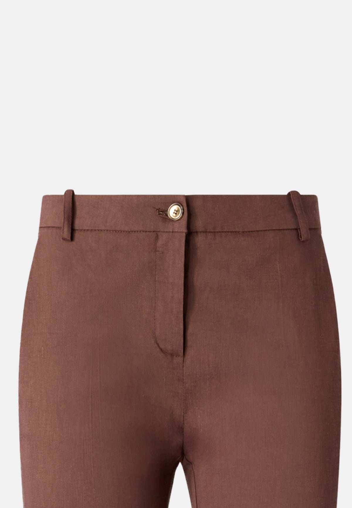 BELLO PANTALONE LINO STRETCH - BROWN