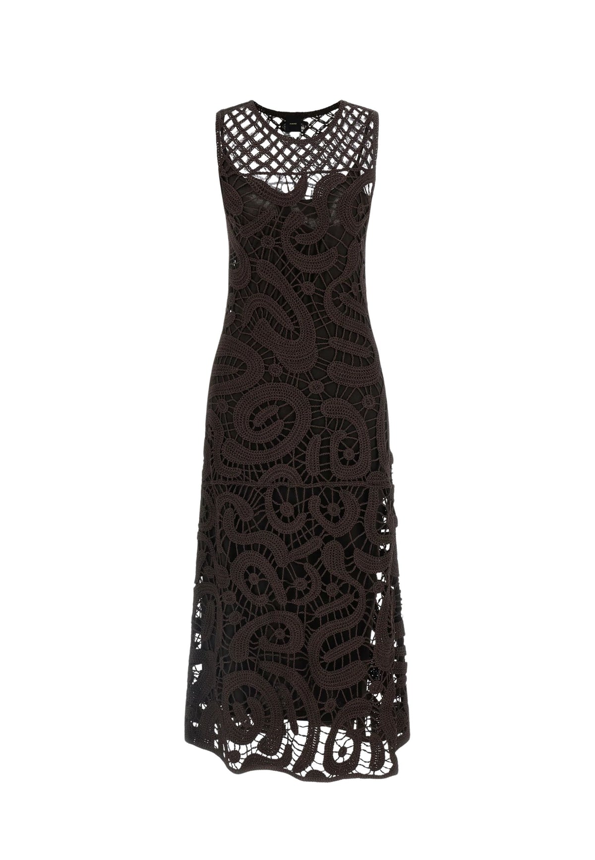 BUFERA ABITO CROCHET GEOMETRICO - BROWN