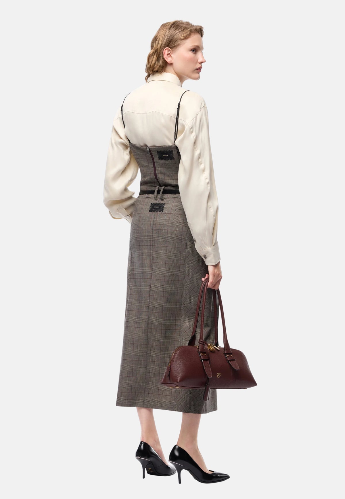 TELIPOGON TOP MISTO LANA TINTO FILO - BEIGE/BORDEAUX