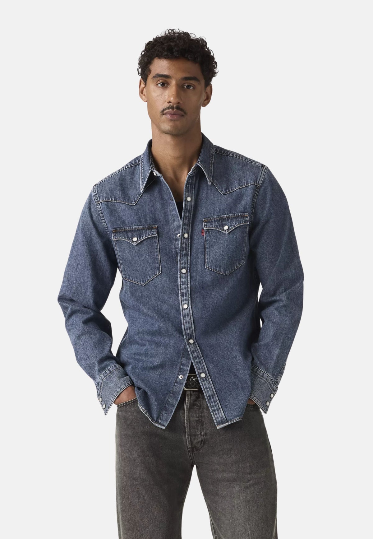 BARSTOW WESTERN - DENIM BLU