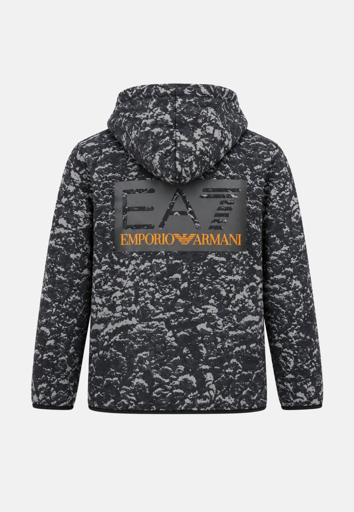 FELPA APERTA CON ZIP E CAPPUCCIO - BLACK FANCY CAMOU