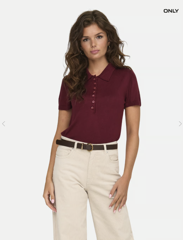 ONLCATHRINE SS POLO NECK EX KNT