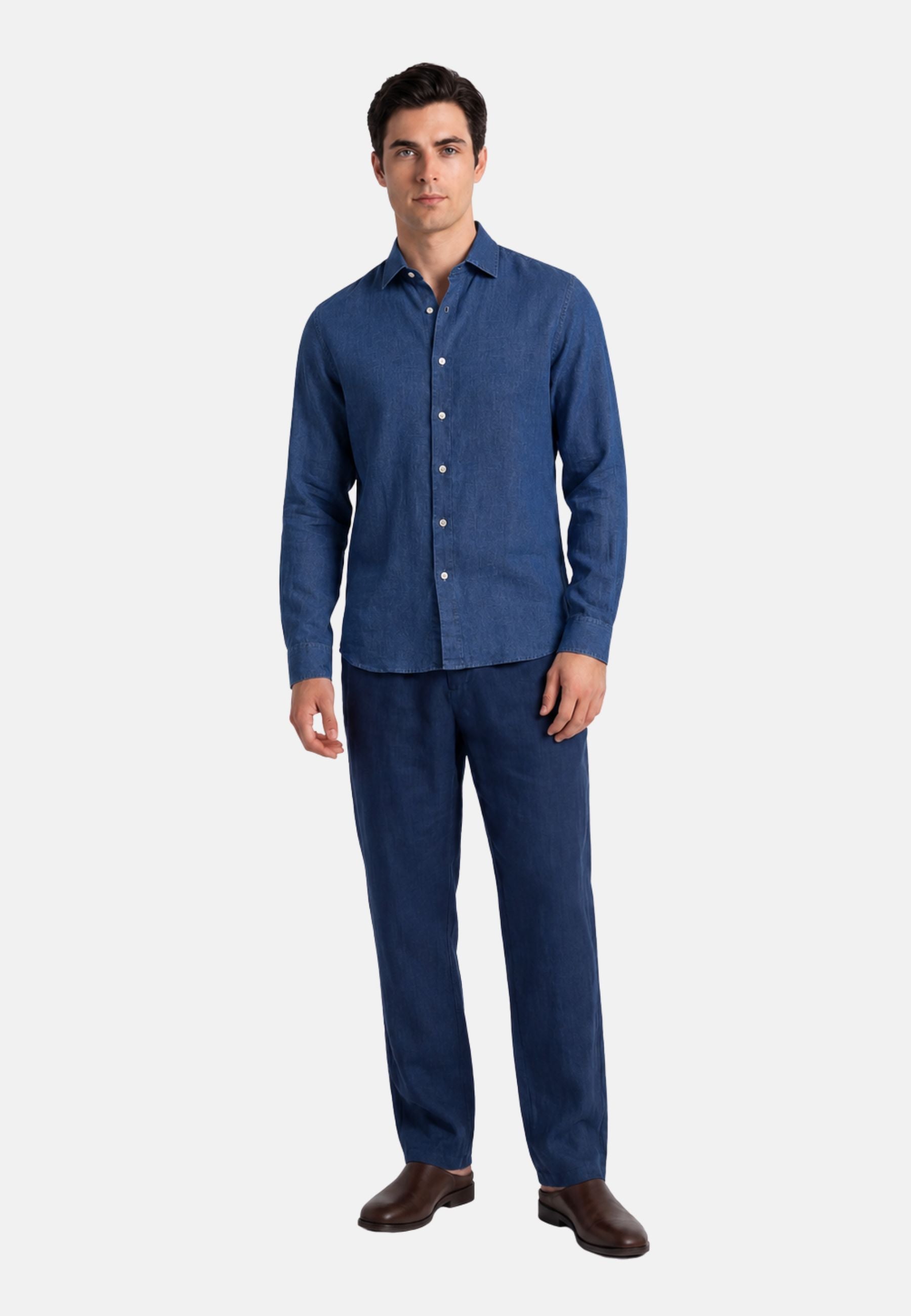 CAMICIA MANICA LUNGA - blu
