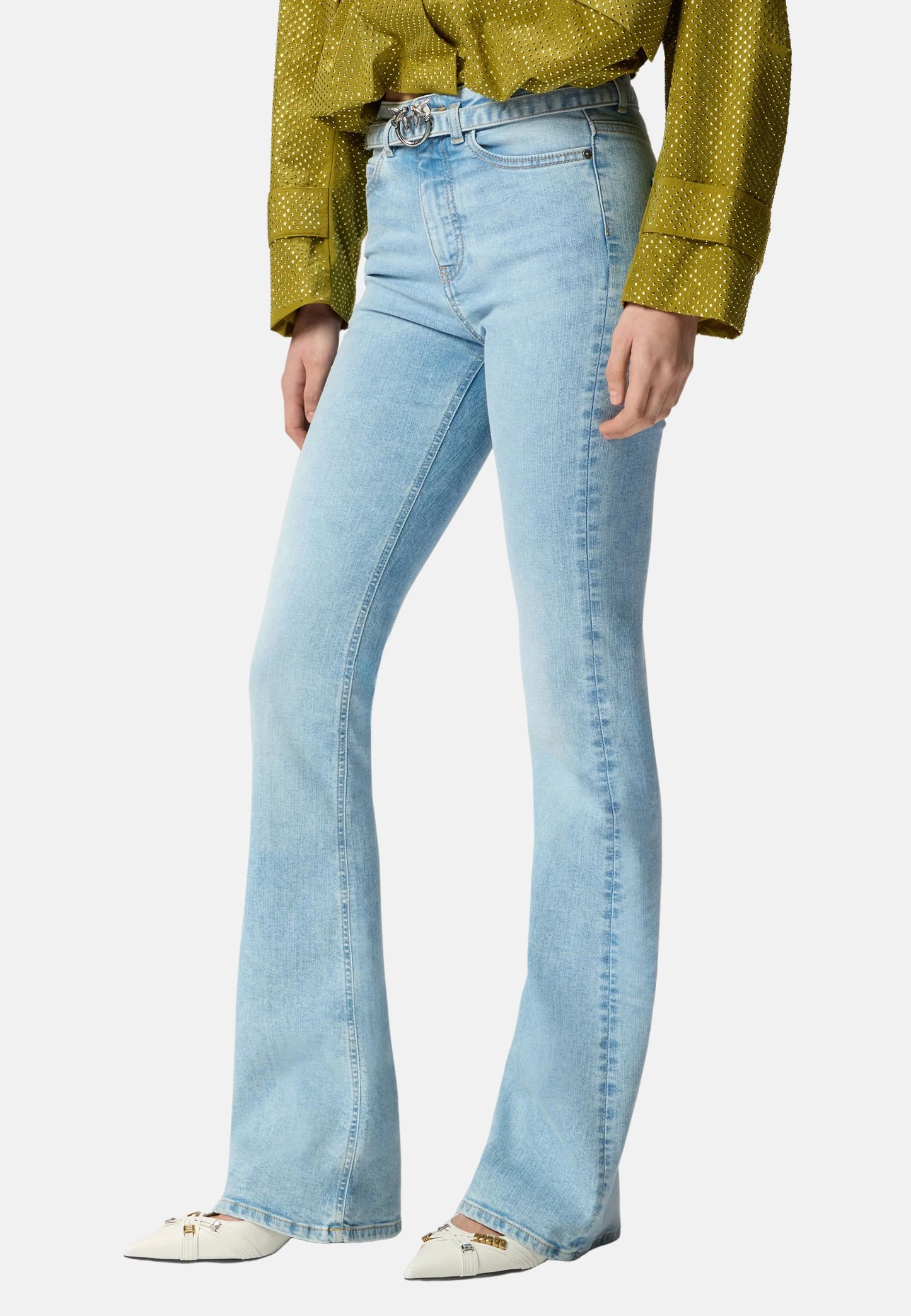 FLORA FLARE LIGHT WASH DENIM STRETCH - LAVAGGIO M