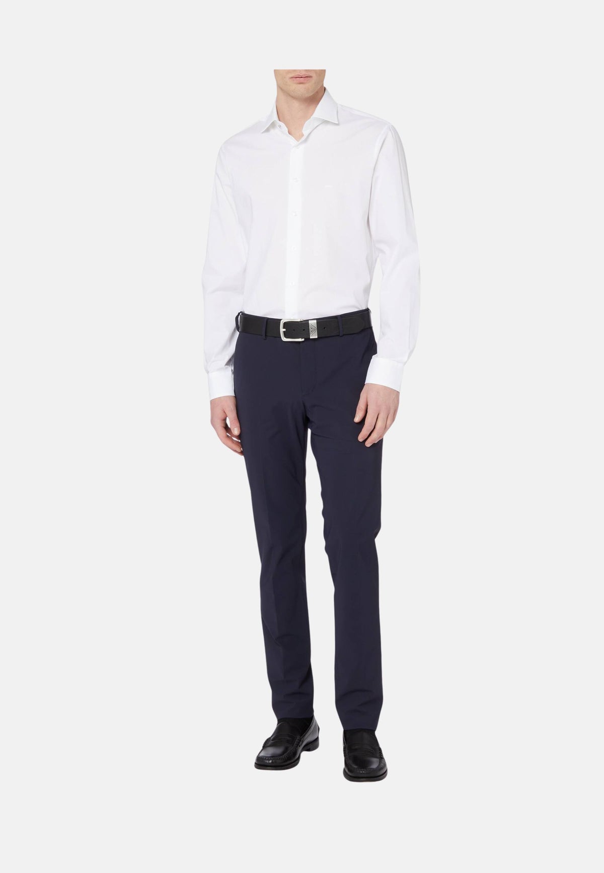 POPLIN STRETCH MODERN SHIRT - WHITE