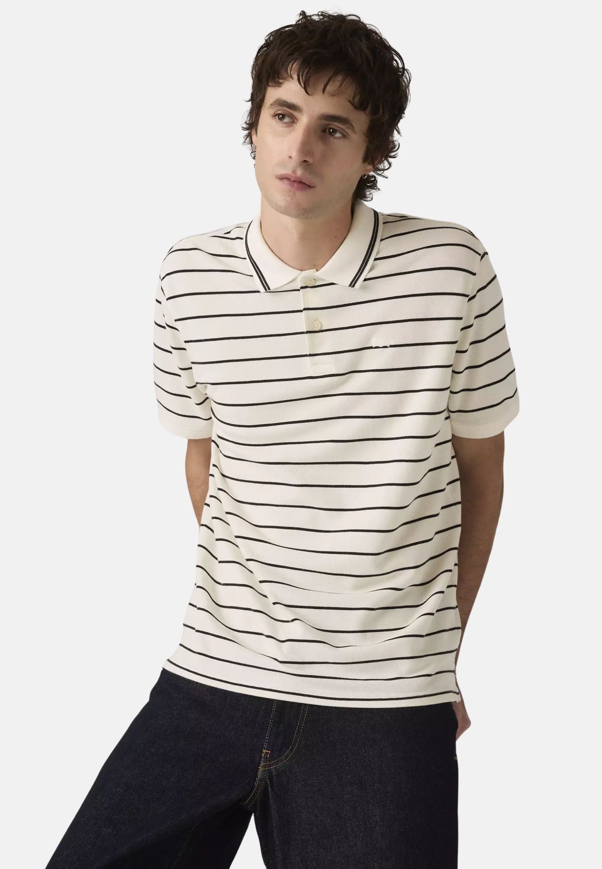 LEVIS ORIGINAL POLO - RIGATA BIANCO/BLU