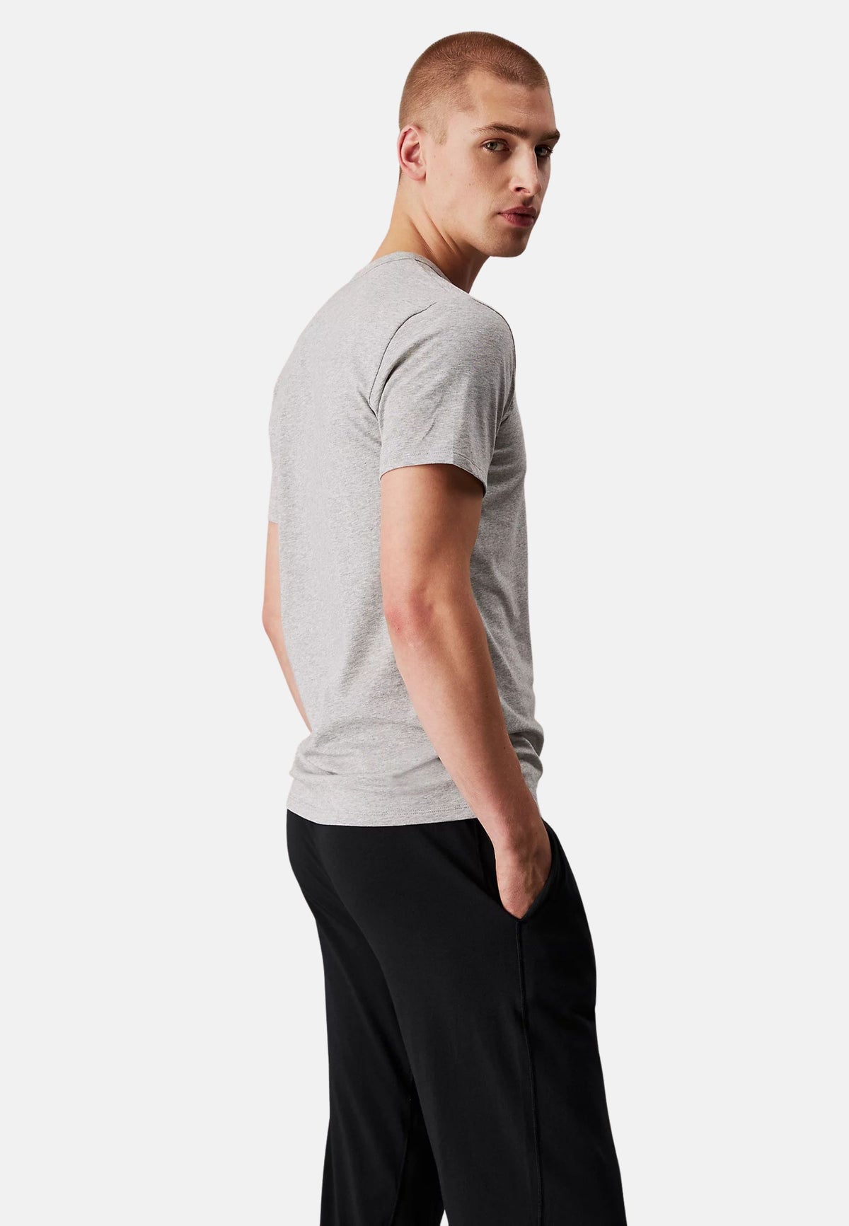 S/S CREW NECK 3 PK - BLACK/GREY HEATHER/WHITE