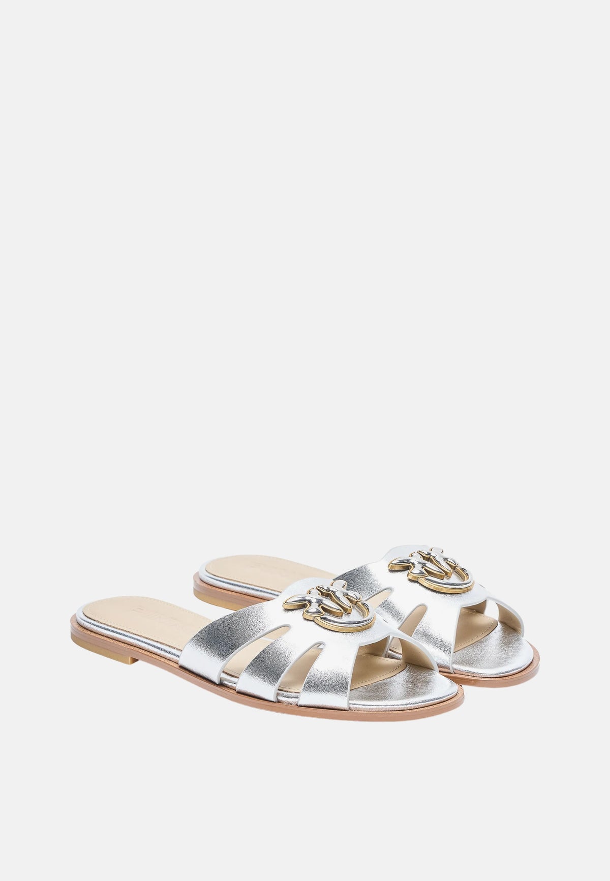 MILLY 04 SLIPPER LAMINATED NAPPA - SILVER