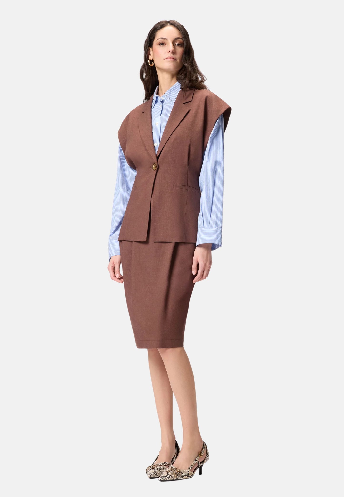 FLOELLA GIACCA FRISOTTINO - BROWN