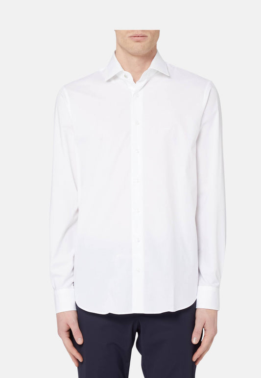 POPLIN STRETCH MODERN SHIRT - WHITE