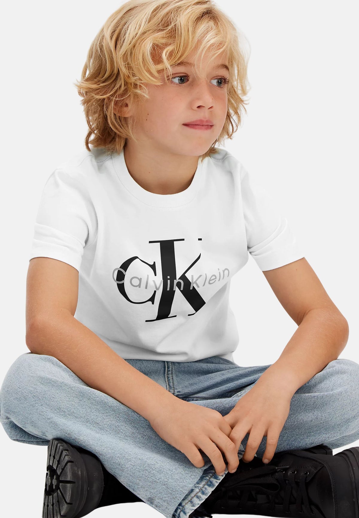 CK MONO LOGO SS T-SHIRT - WHITE