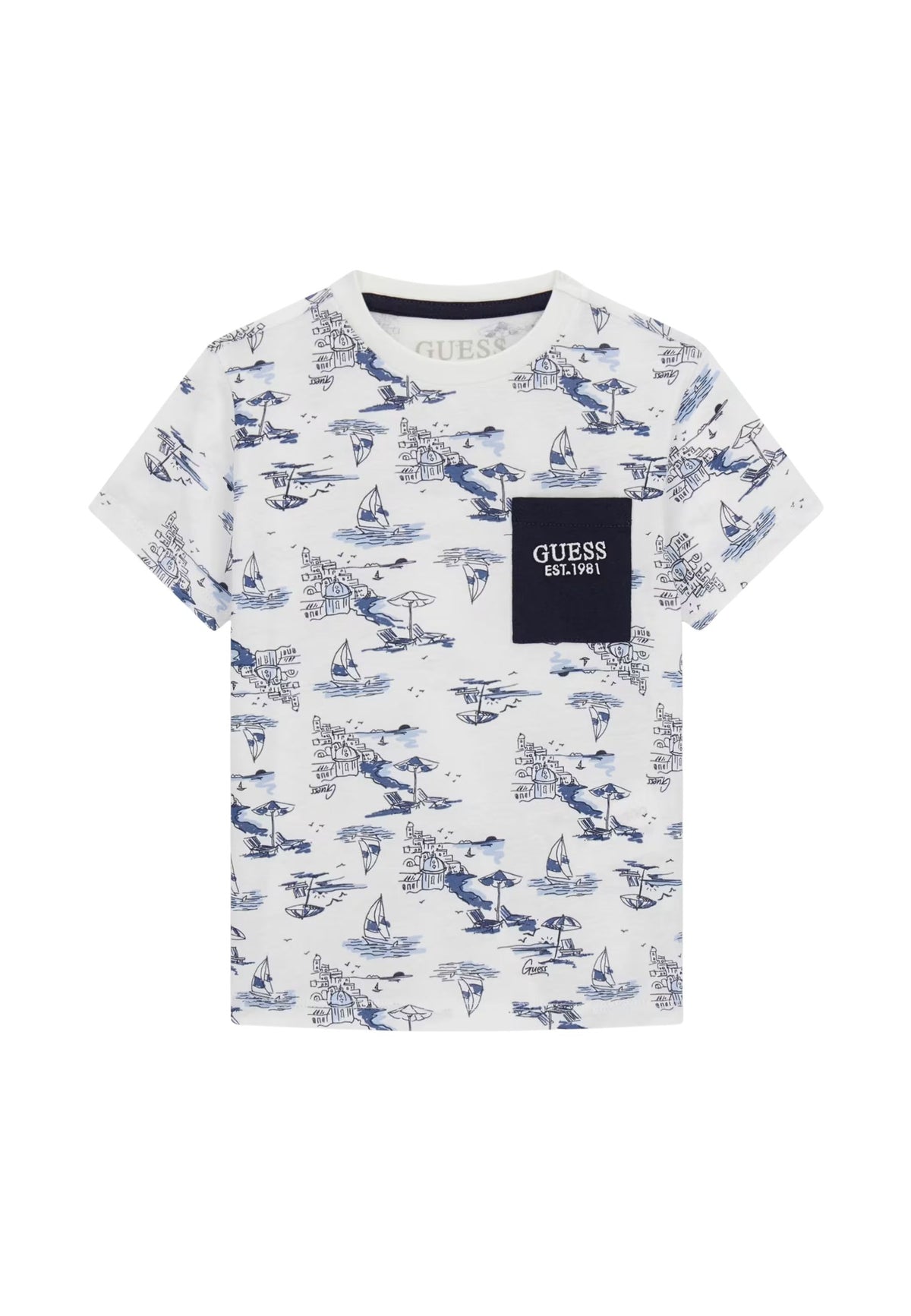 SS T-SHIRT - BLUE CITY PRINT