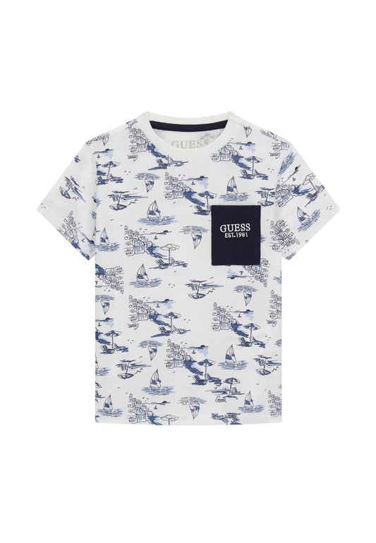 SS T-SHIRT - BLUE CITY PRINT
