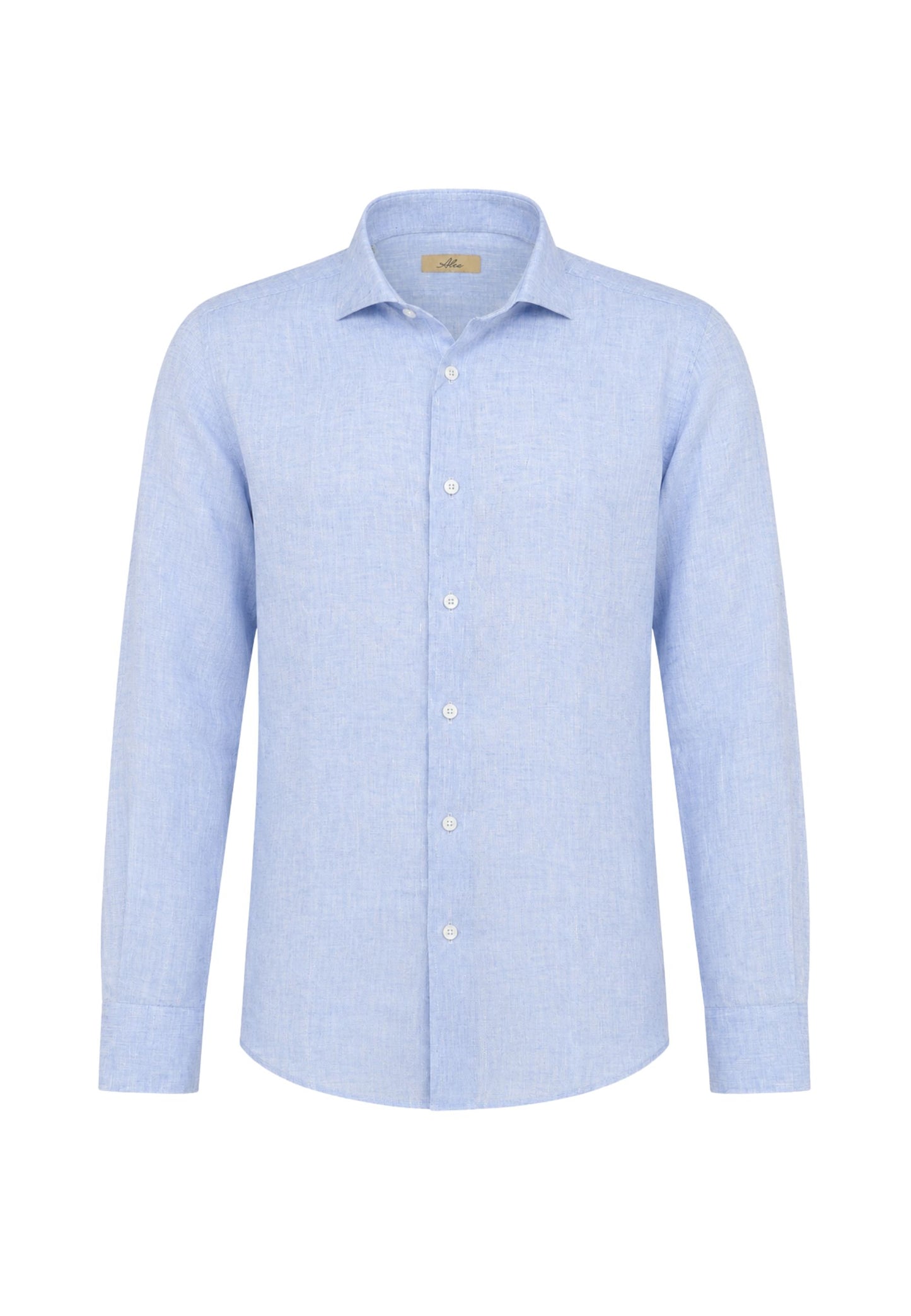 CAMICIA LINO M/L - blu